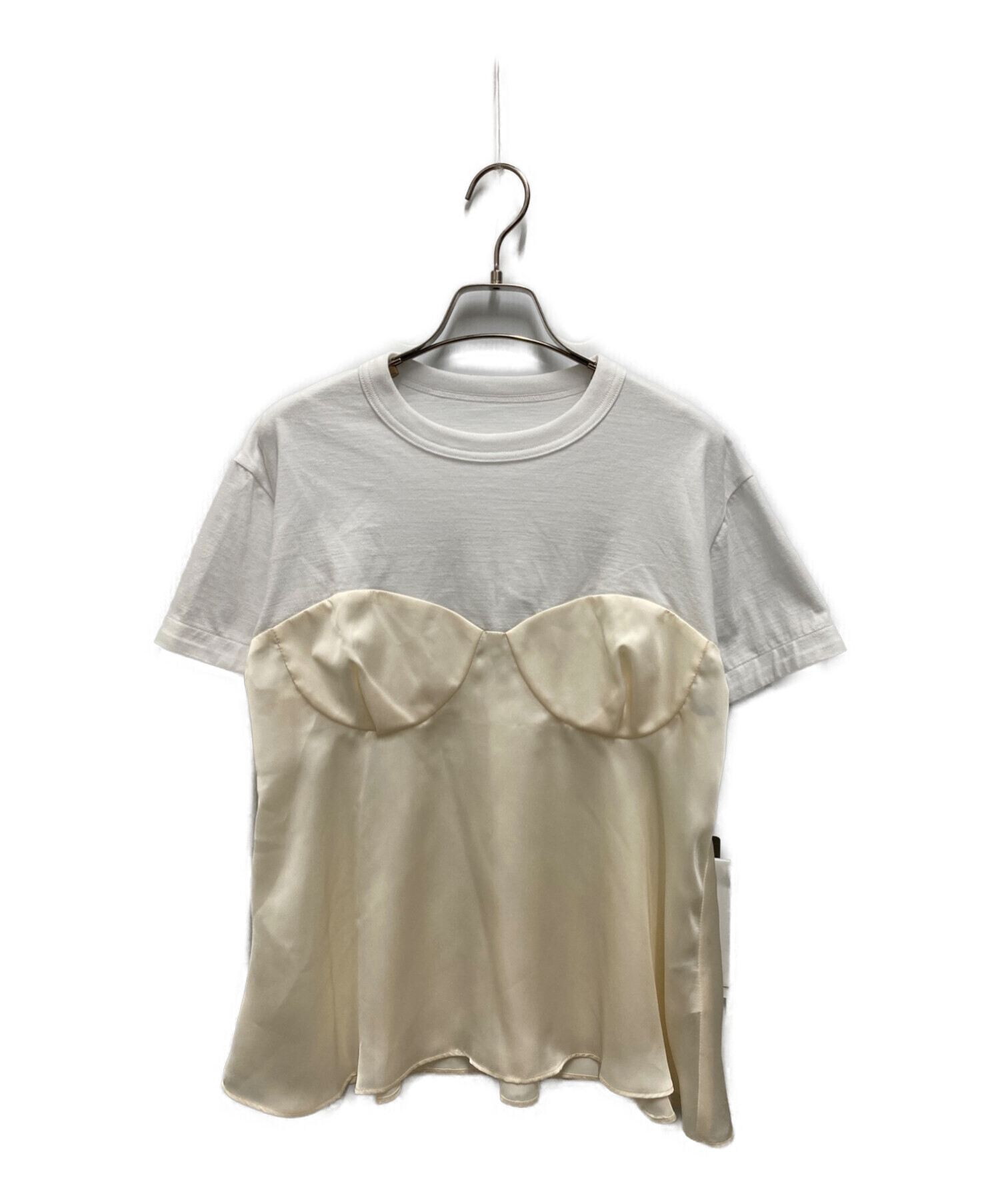 sacai (サカイ) Cotton Jersey T-shirt Corset Detail アイボリー サイズ:1