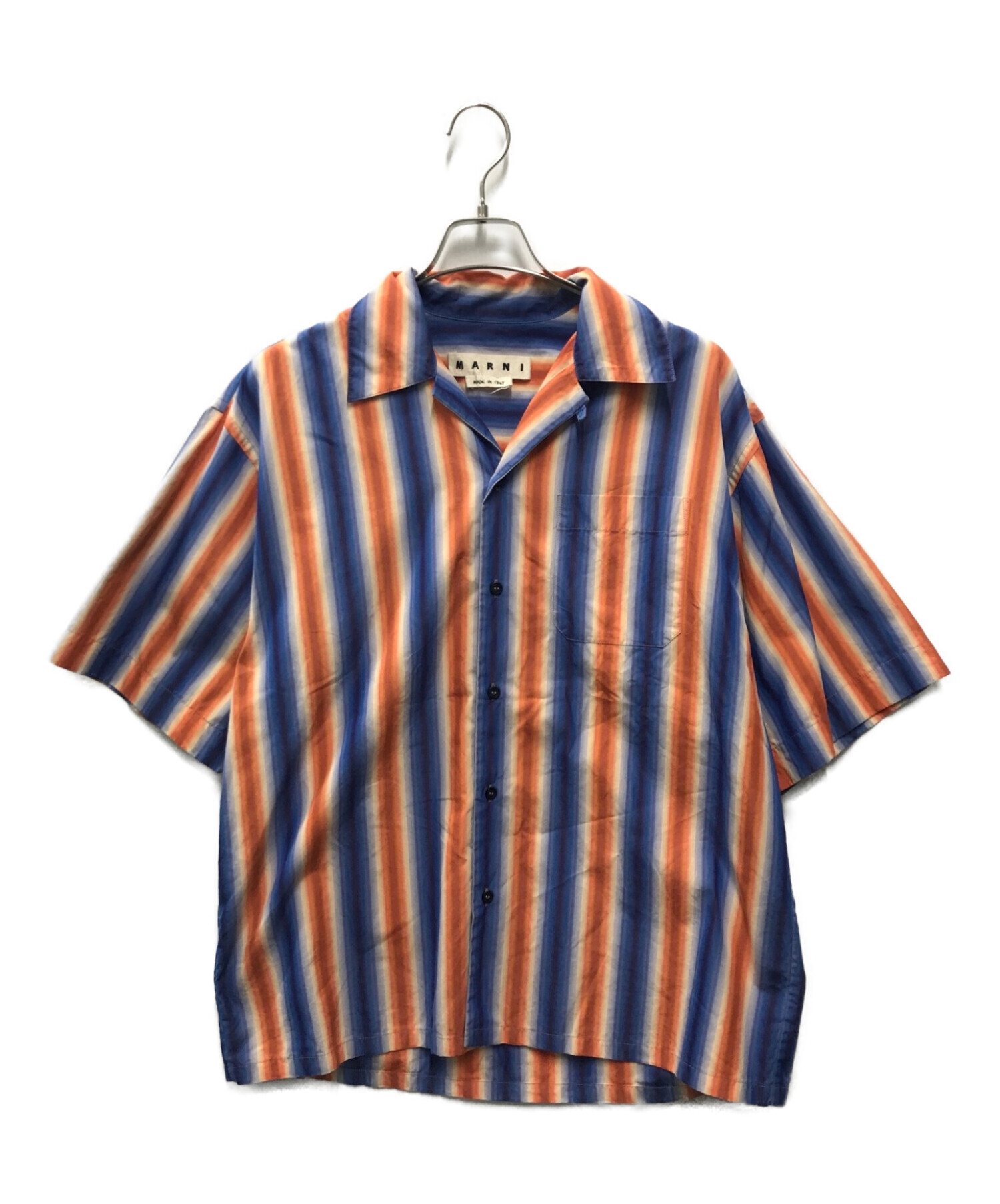 中古・古着通販】MARNI (マルニ) ストライプ オープンカラーシャツ  