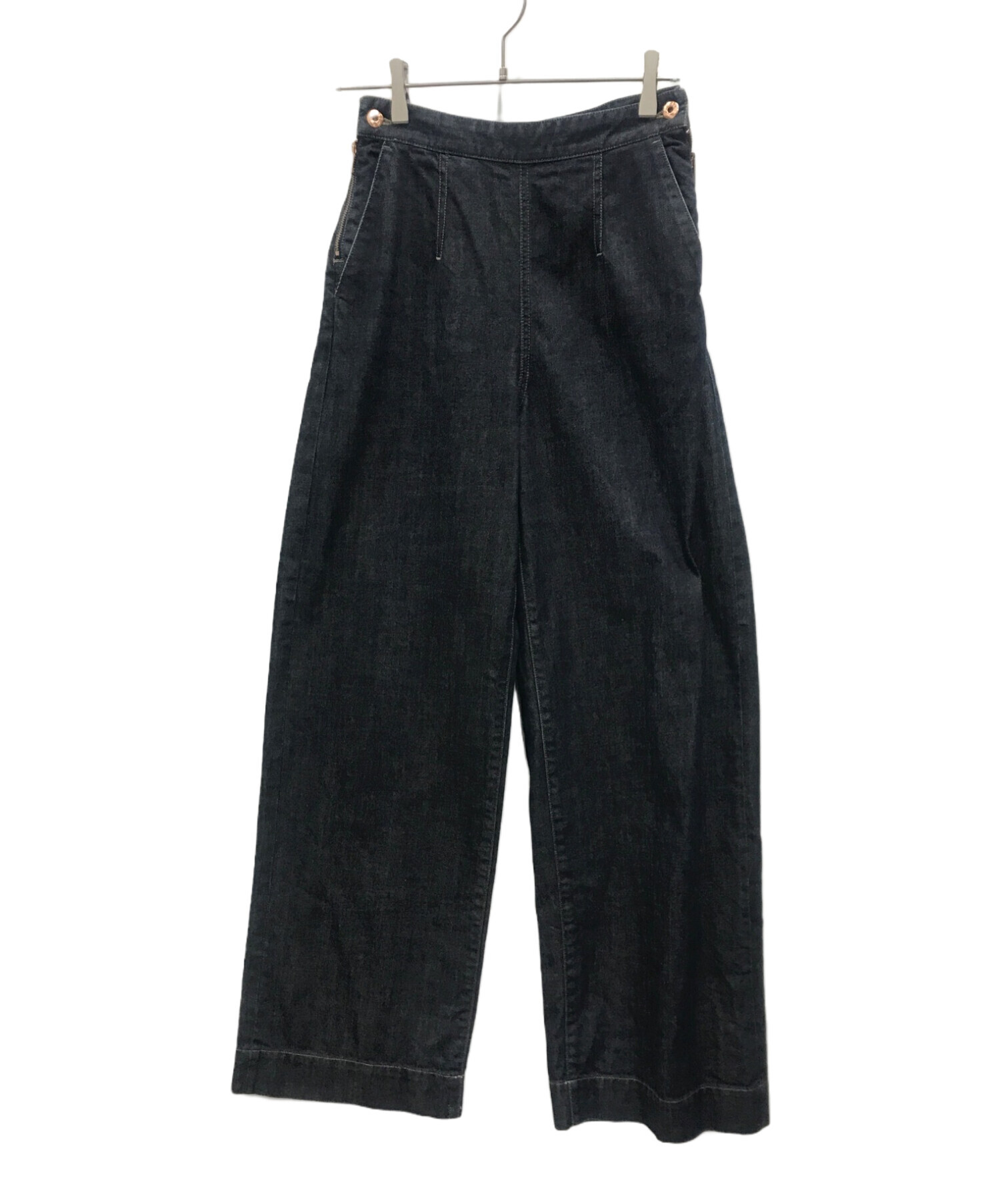 中古・古着通販】DIESEL (ディーゼル) サイドジップワイドデニムパンツ 