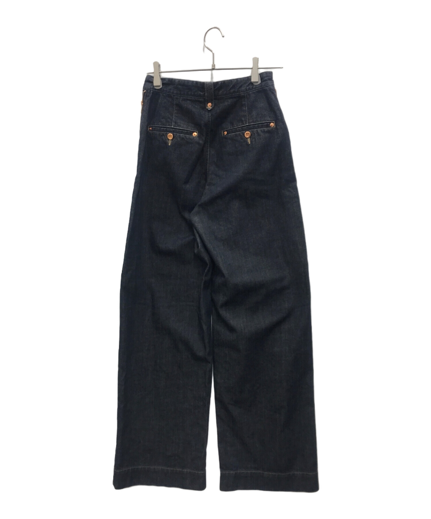 中古・古着通販】DIESEL (ディーゼル) サイドジップワイドデニムパンツ 