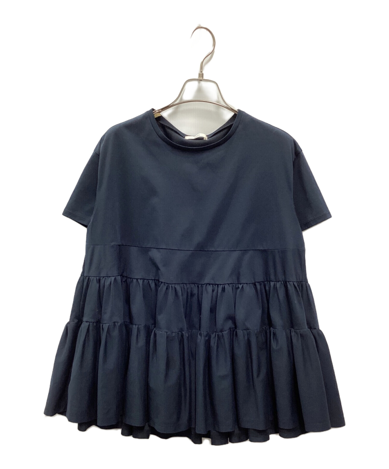 yori ヨリ ランダムティアードハーフスリーブ 黒 yori ヨリ ハーフ