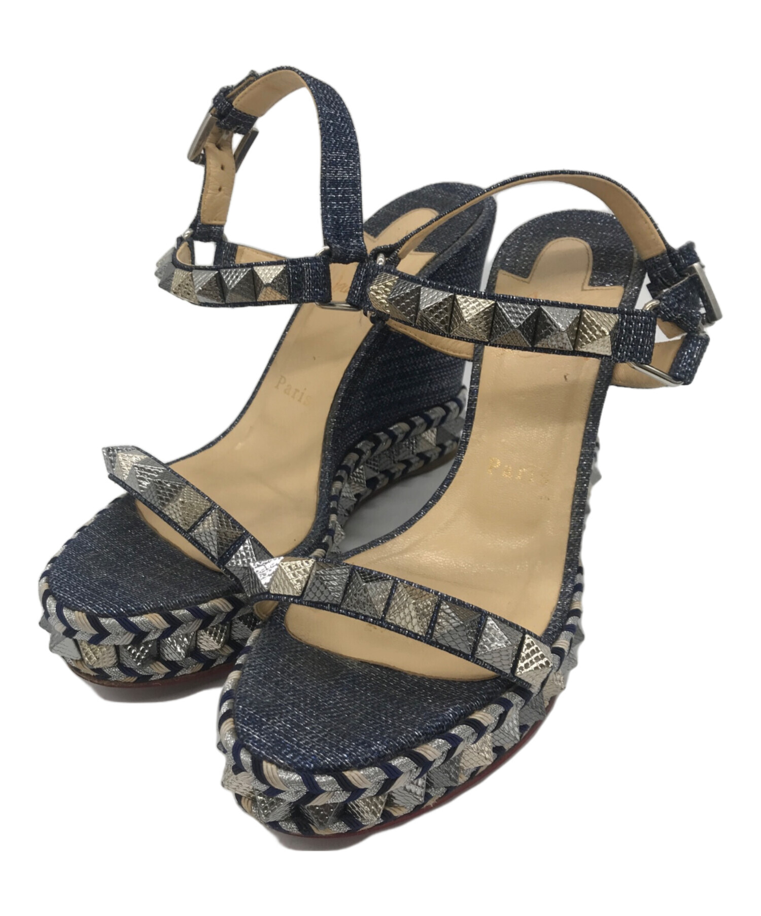 クリスチャンルブタン ウエッジサンダル 38