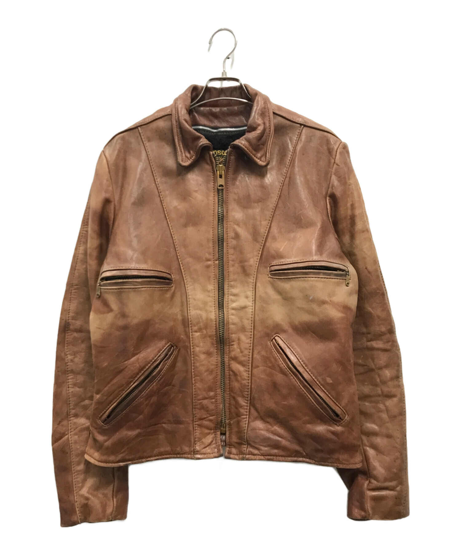 Vanson バンソン ブラウン レザージャケット FB2210 サイズ40 革ジャン 