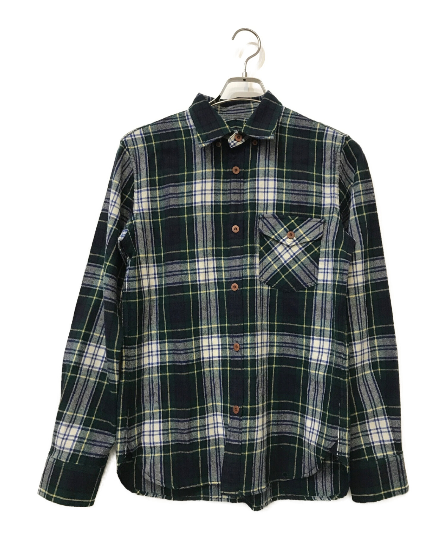COMMEdesGA極美品✨コムデギャルソンSHIRT 丸襟タータンチェックシャツ フランス製