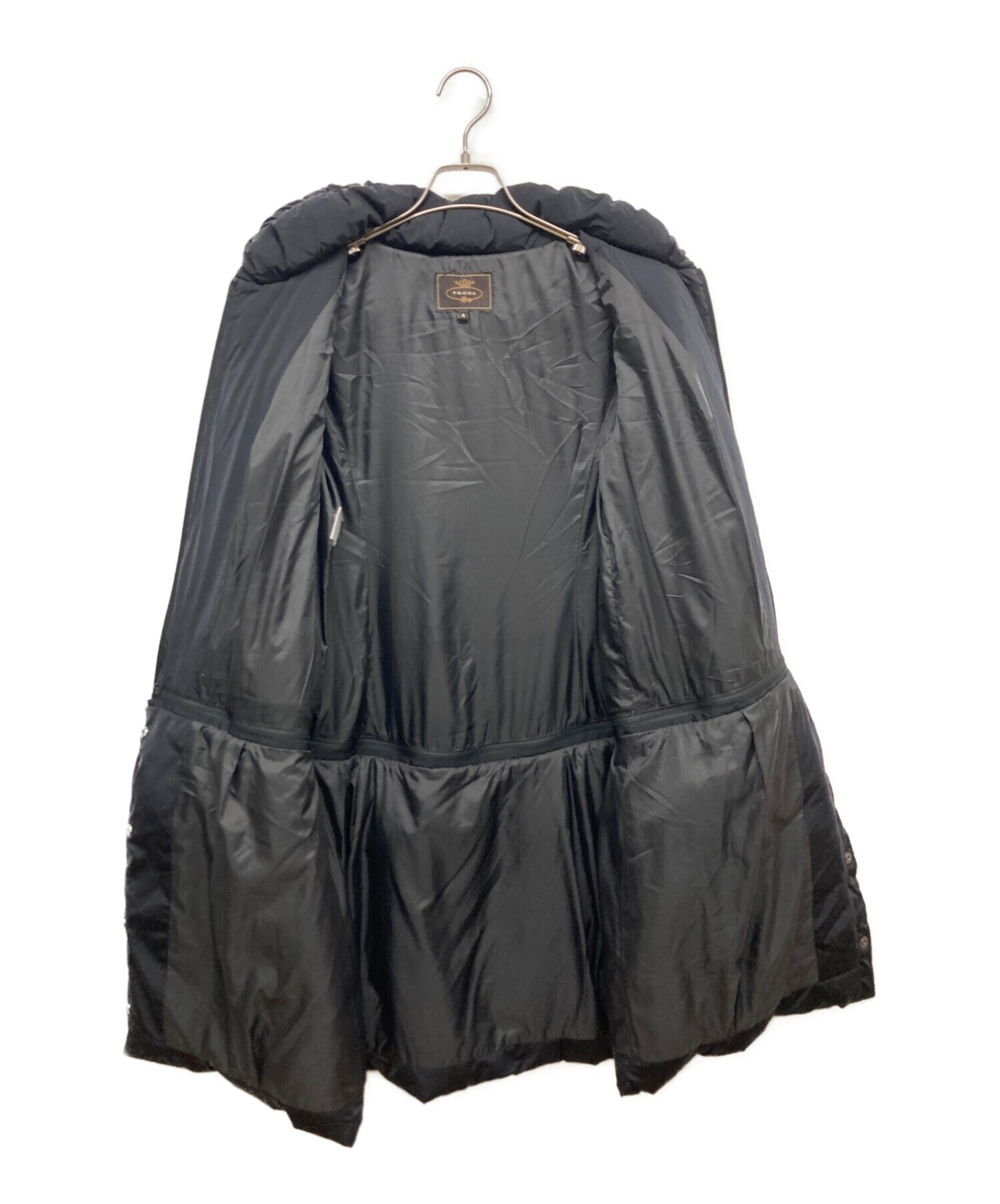 中古・古着通販】TOCCA (トッカ) 2WAYダウンコート ブラック サイズ:4  