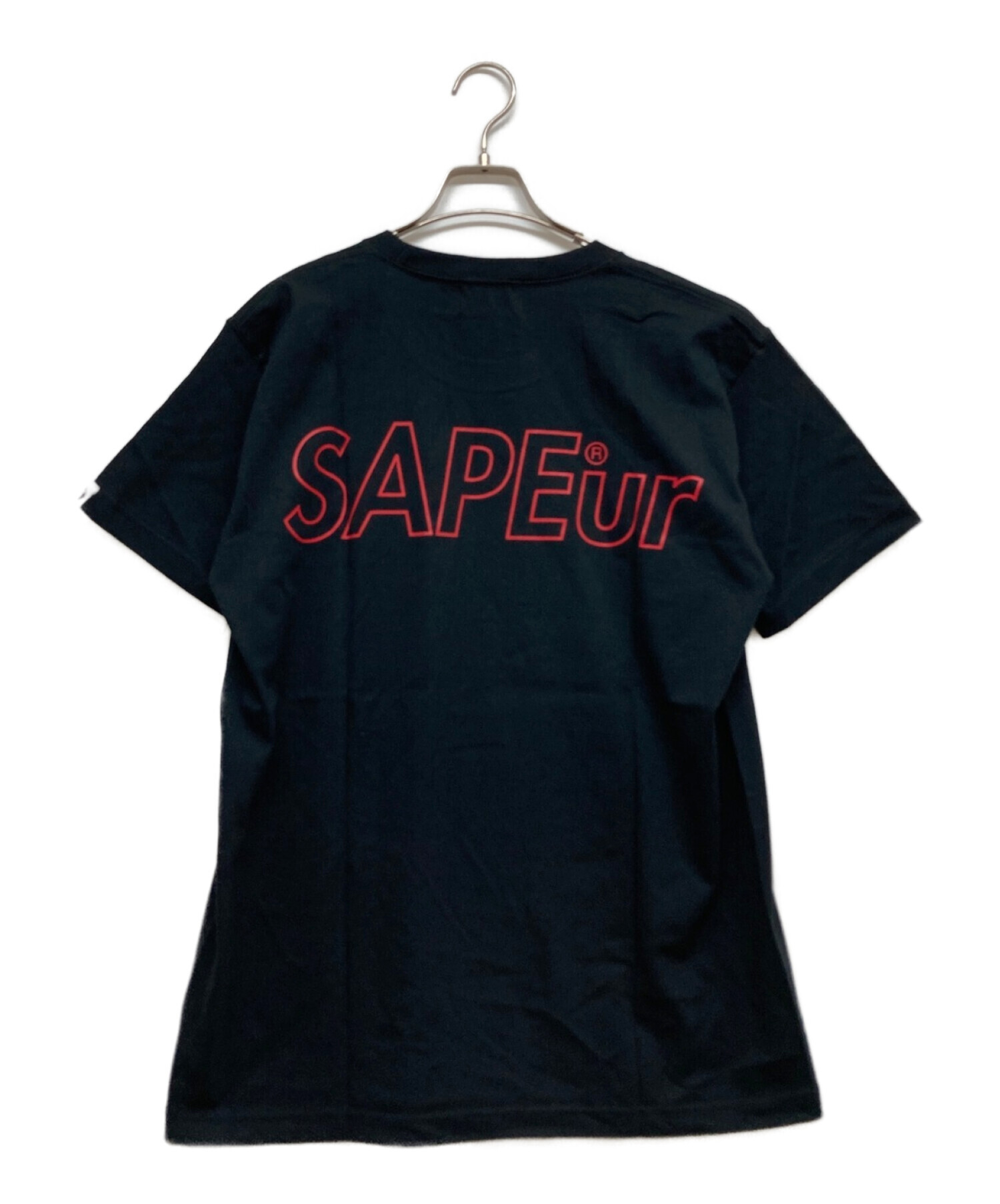 Tシャツ/カットソー(半袖/袖なし)新品 XL SAPEur starstripesHEAD black Tシャツ