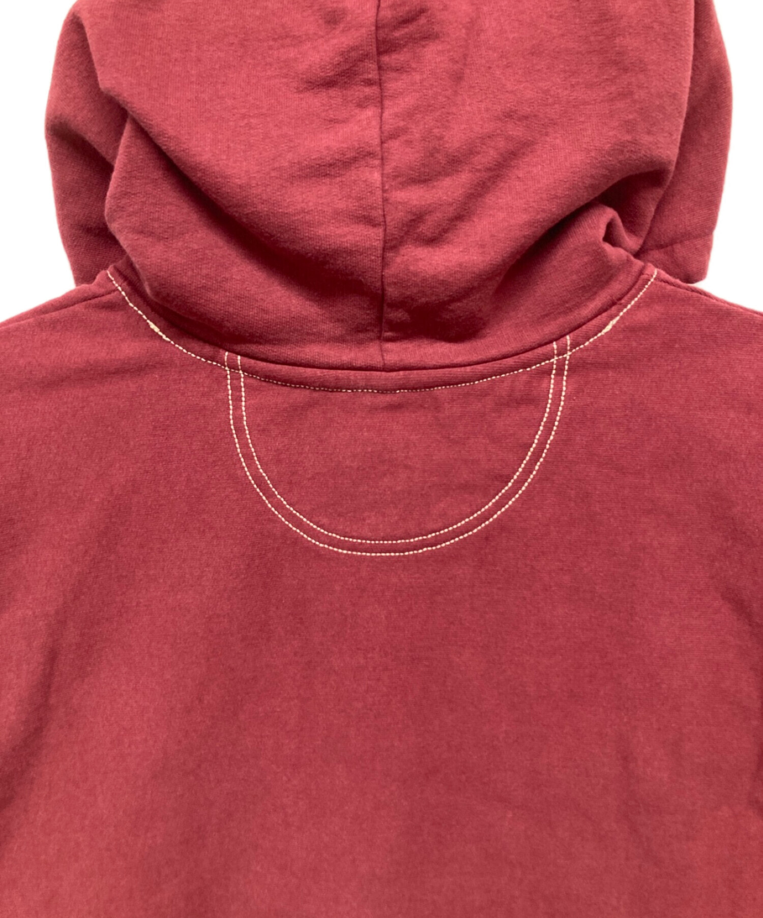 stussy (ステューシー) Contrast stitch label hoodie（コントラスト スティッチ ラベル フード） ボルドー  サイズ:L