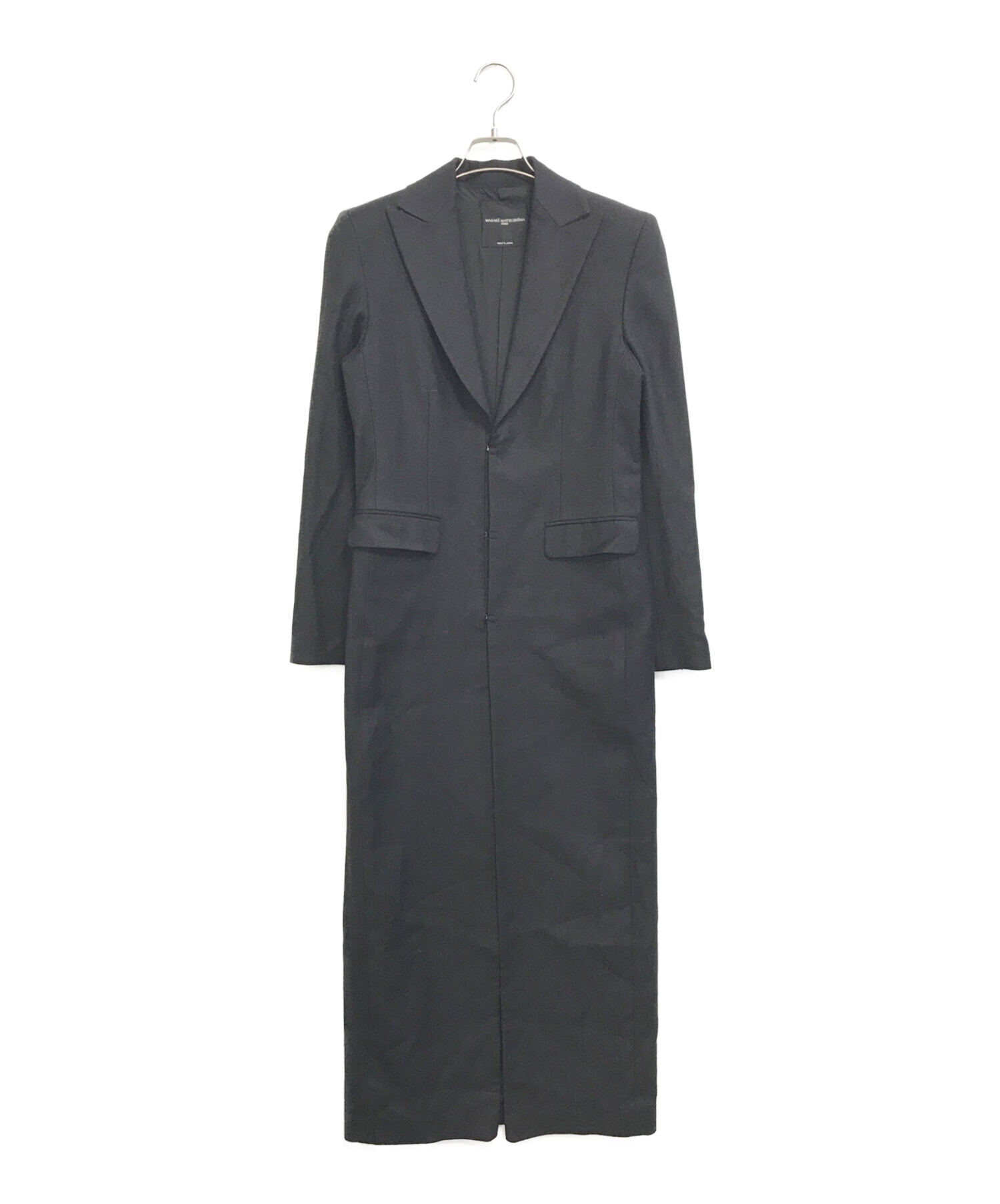希少□MASAKI MATSUSHIMA 超ロング丈 トレンチコート ブラック MASAKI