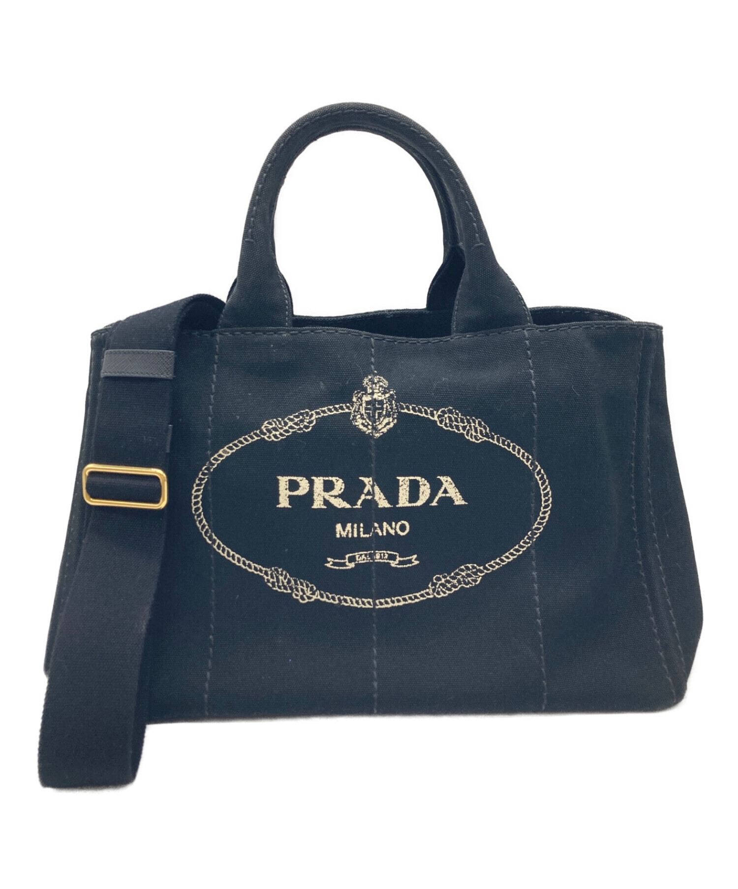 PRADA (プラダ) カナパ2wayハンドバッグ ブラック