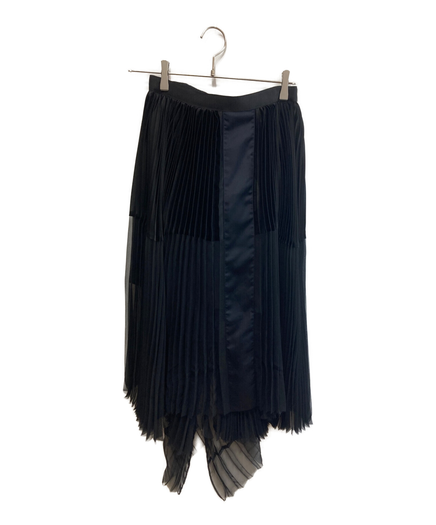 中古・古着通販】sacai (サカイ) プリーツスカート ブラック サイズ  