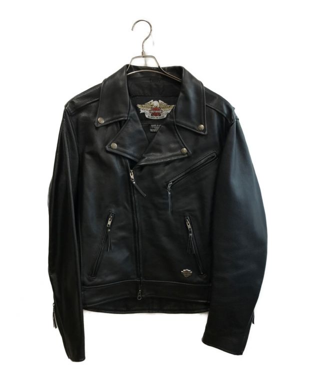 Harley-Davidson ダブルライダース レザージャケット M 厳つい 黒
