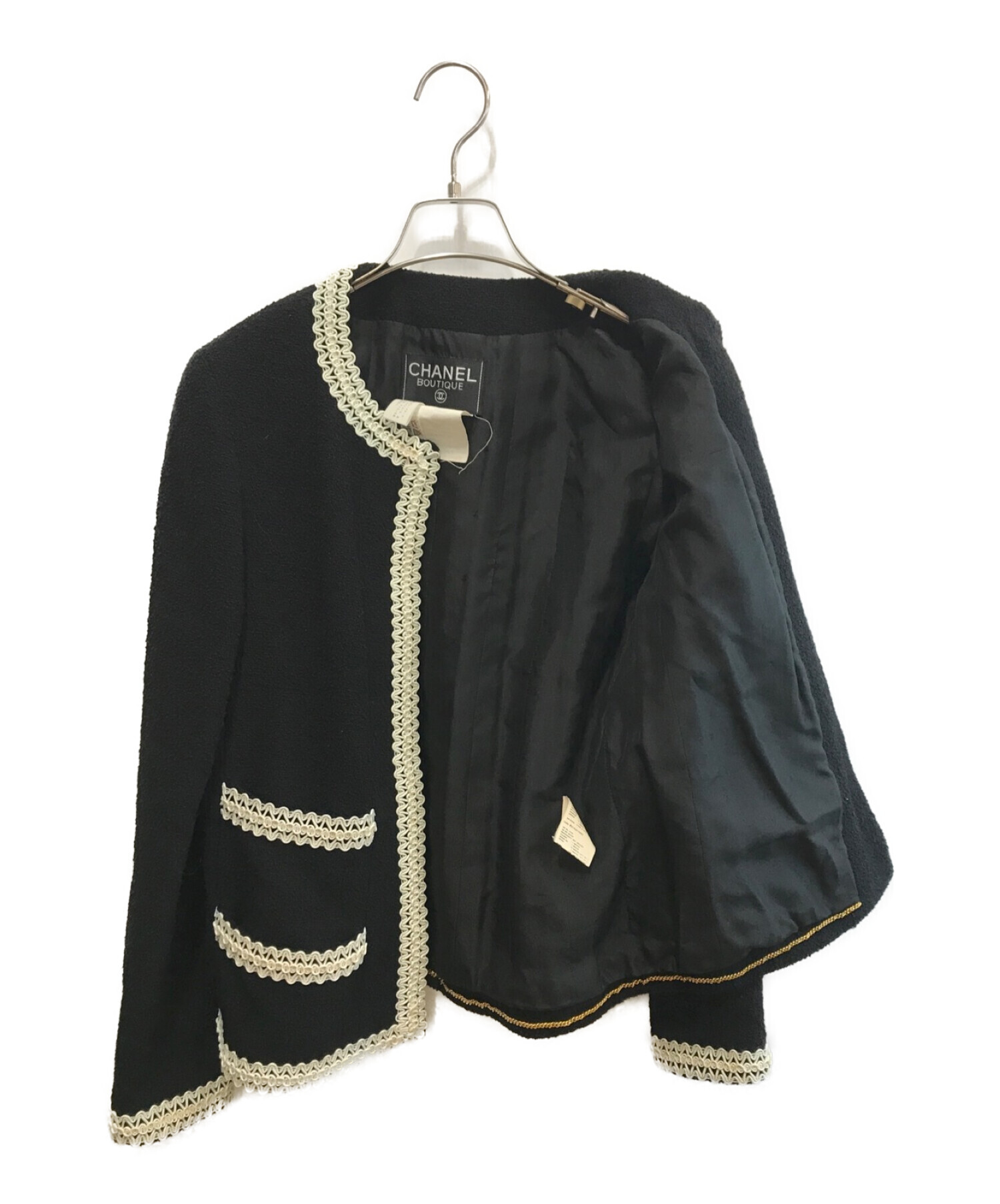 中古・古着通販】CHANEL (シャネル) セットアップスーツ ブラック  