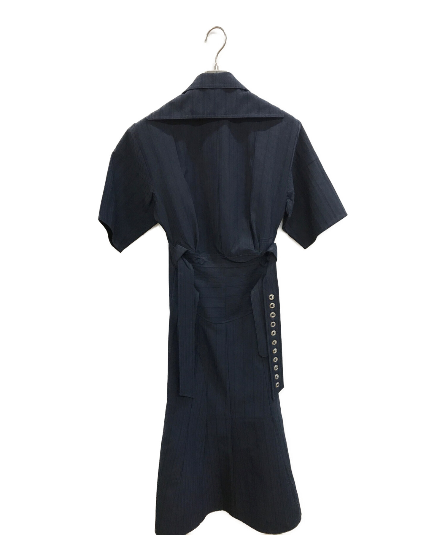 中古・古着通販】CELINE (セリーヌ) シャツワンピース ネイビー サイズ 