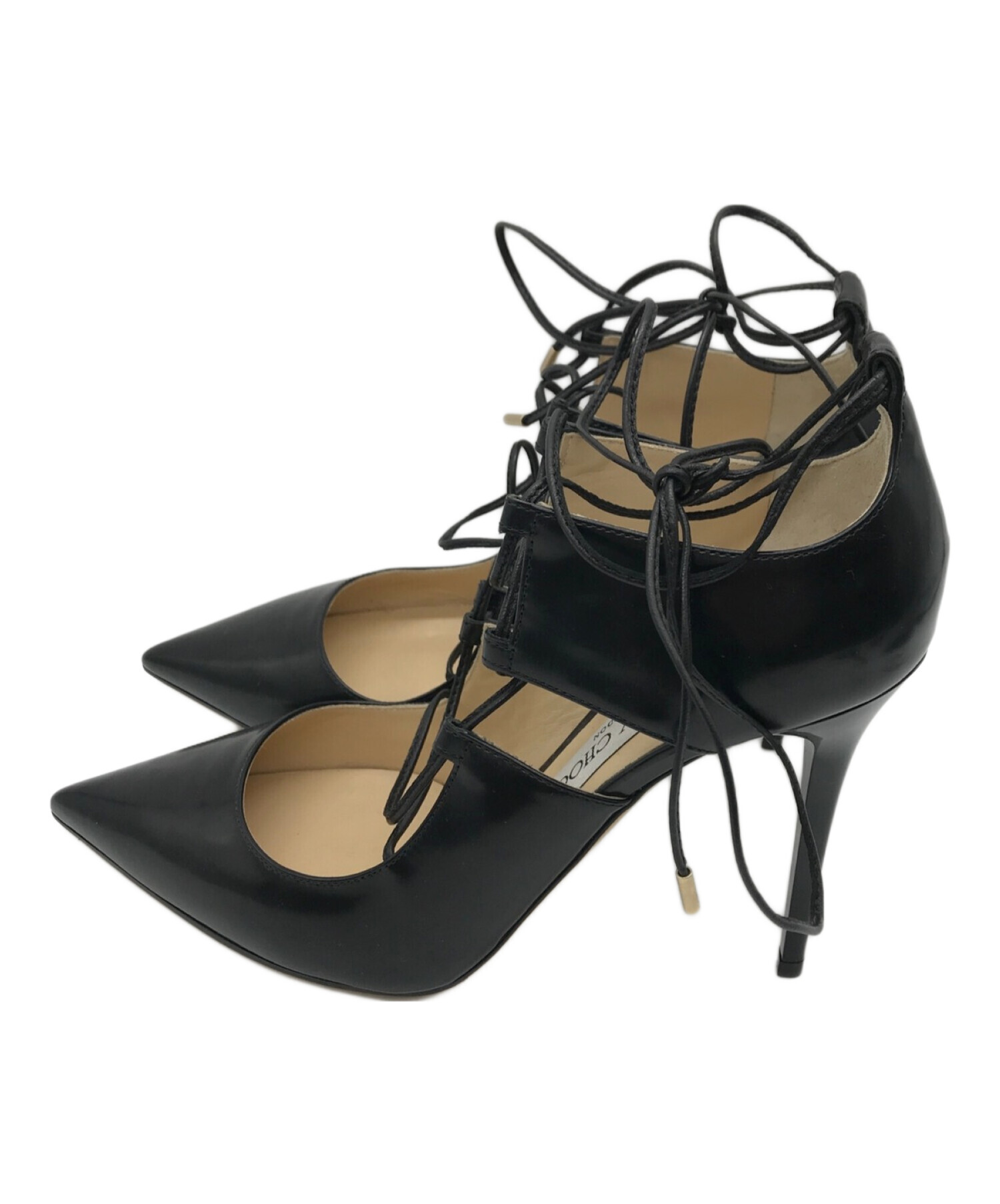 中古・古着通販】JIMMY CHOO (ジミーチュウ) ヒールパンプス ブラック 