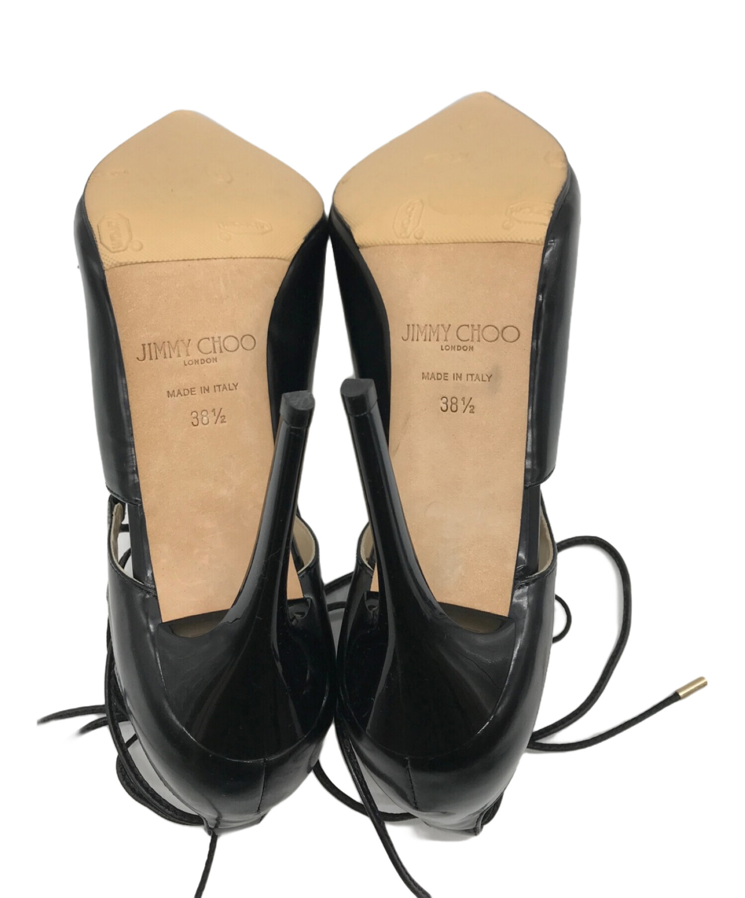 中古・古着通販】JIMMY CHOO (ジミーチュウ) ヒールパンプス ブラック 