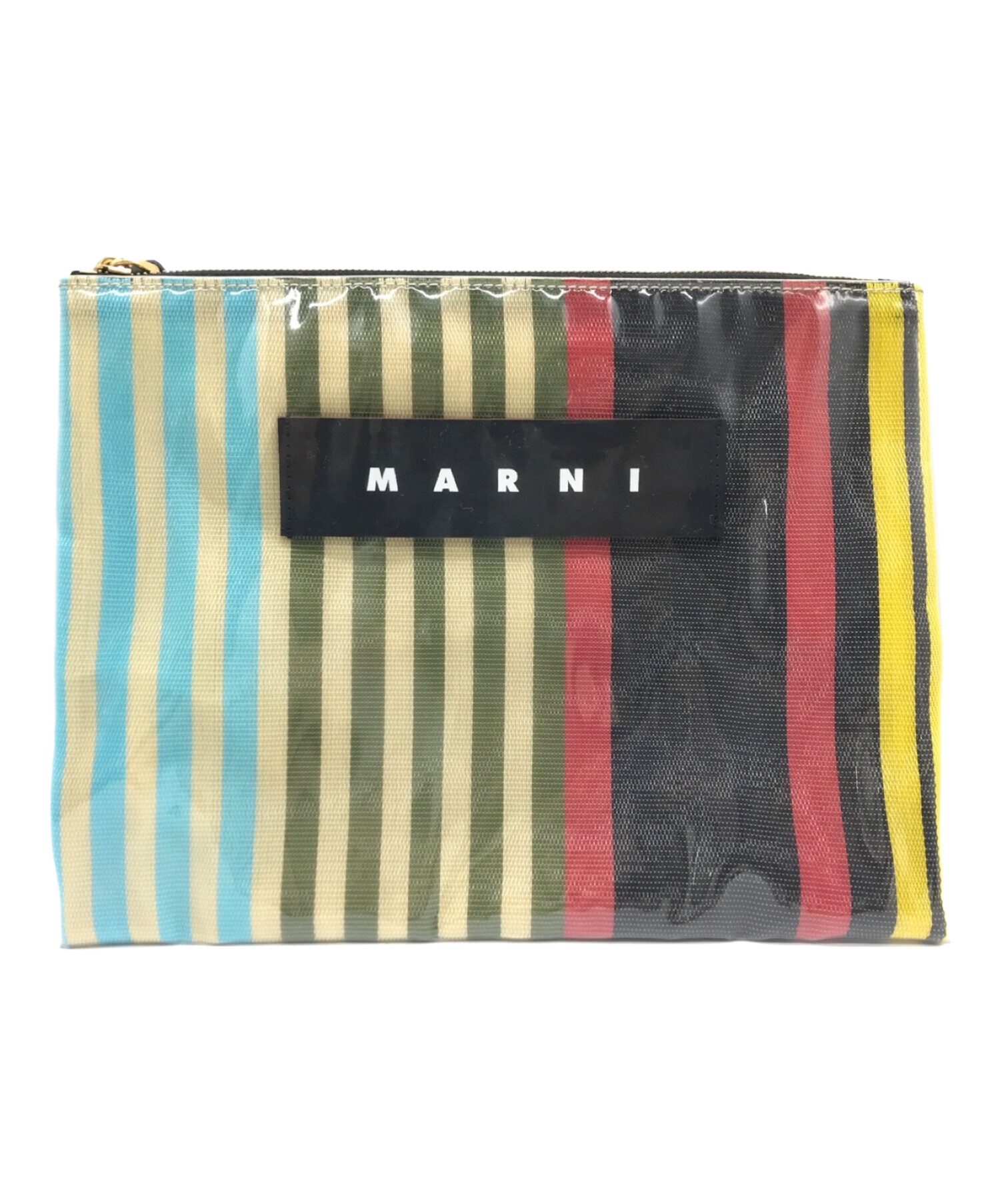 中古・古着通販】MARNI (マルニ) Glossy Grip クラッチバッグ マルチ 