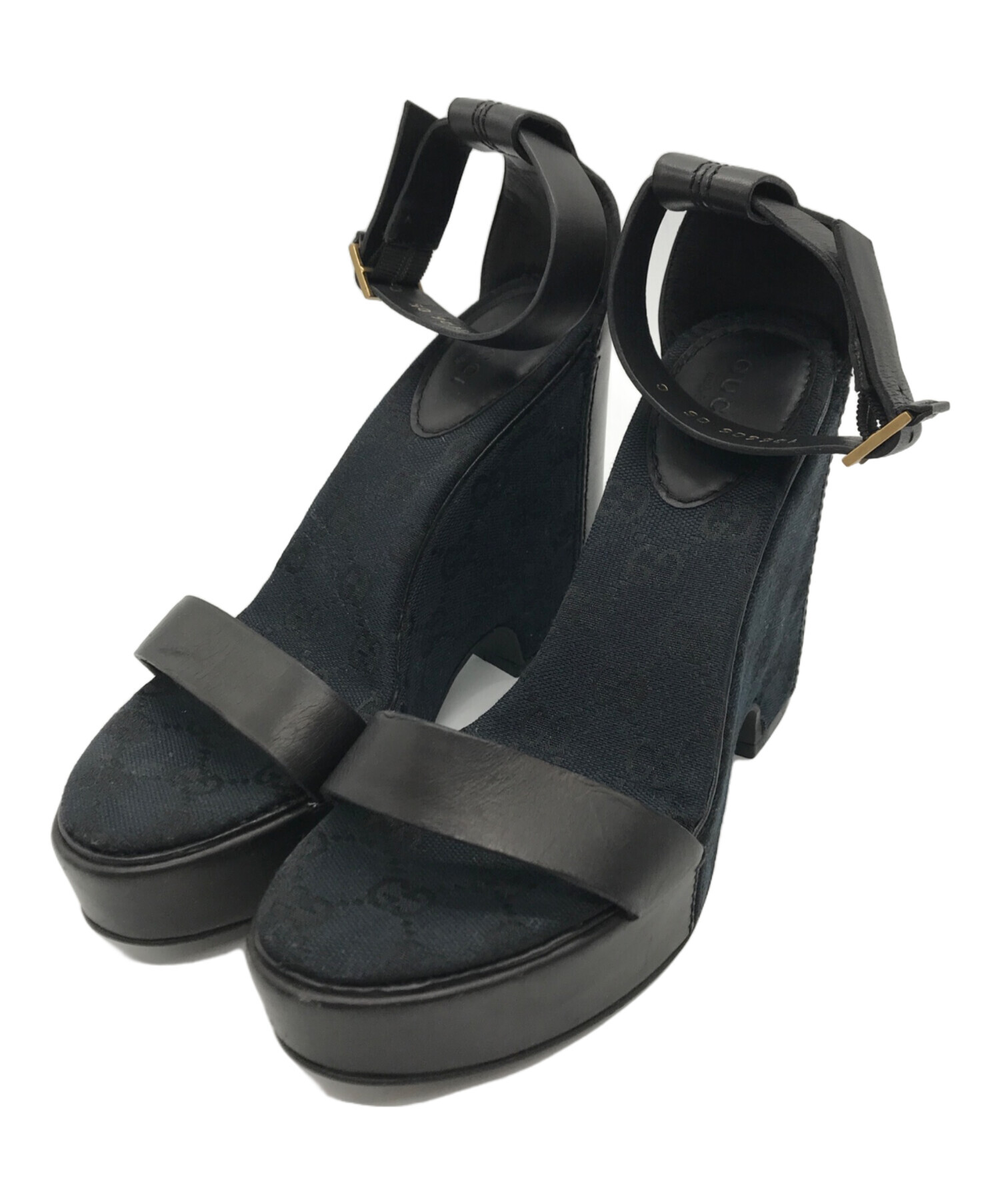 中古・古着通販】GUCCI (グッチ) ミュール ブラック サイズ:5C 