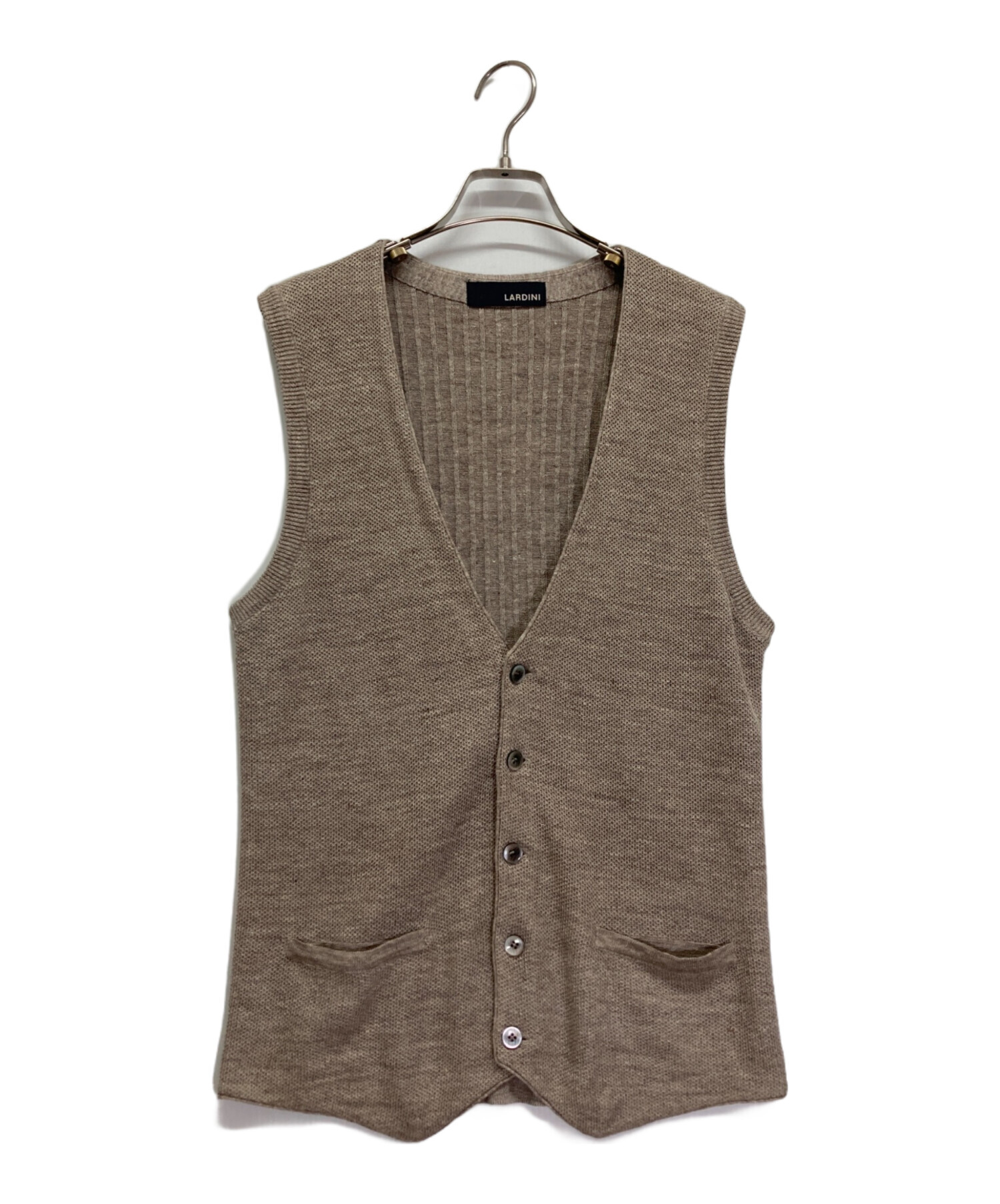 中古・古着通販】LARDINI (ラルディーニ) ニットベスト ブラウン 