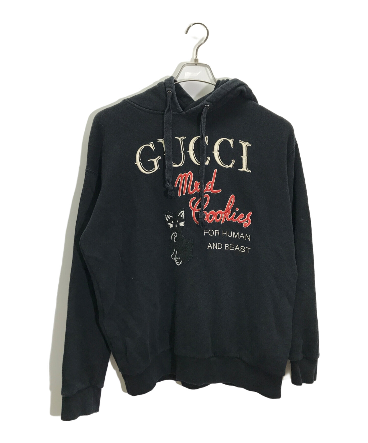 中古・古着通販】GUCCI (グッチ) パーカー ブラック サイズ:M 
