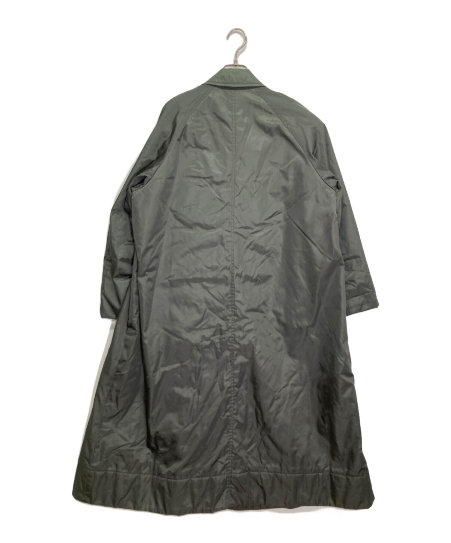 中古・古着通販】PRADA (プラダ) ナイロンステンカラーコート グリーン 