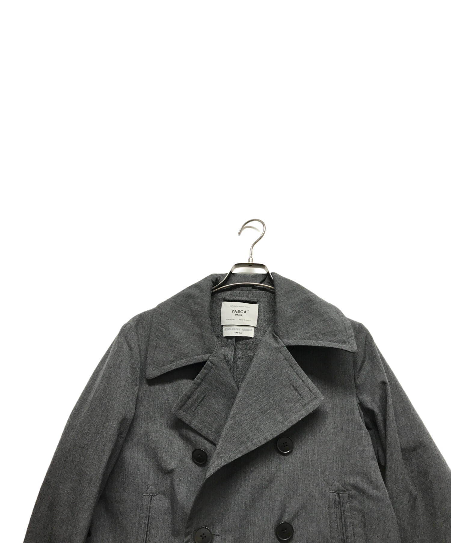 YAECA/PARK/EXCLUSIVE FABRIC/Pコート/グレー｜メンズ