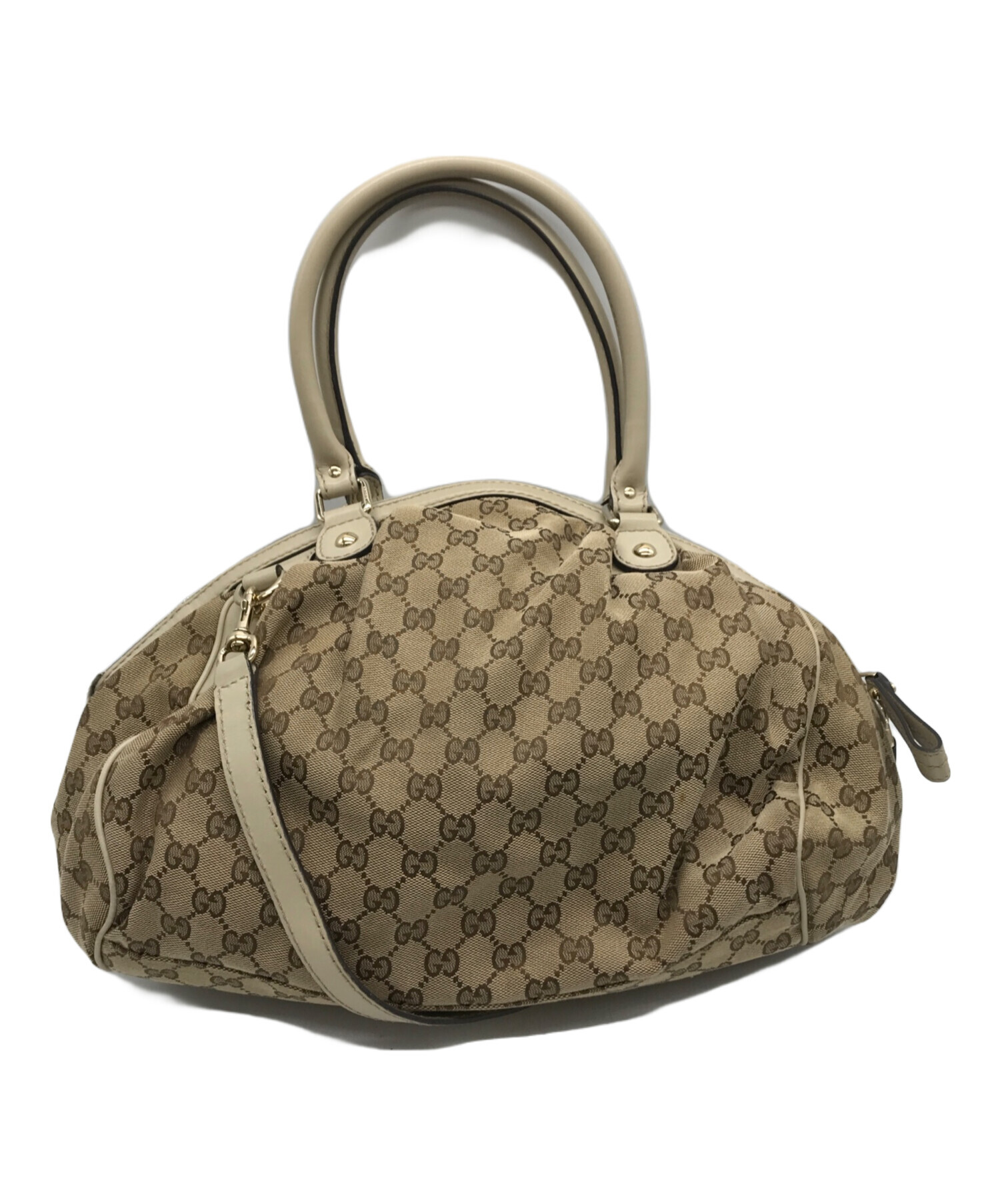 中古・古着通販】GUCCI (グッチ) 2WAYショルダーバッグ ベージュ 