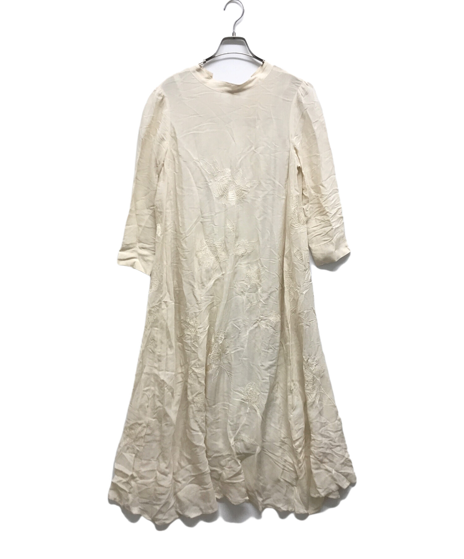 中古・古着通販】Ameri (アメリ) 2WAY FLOWER GARDEN DRESS ベージュ  