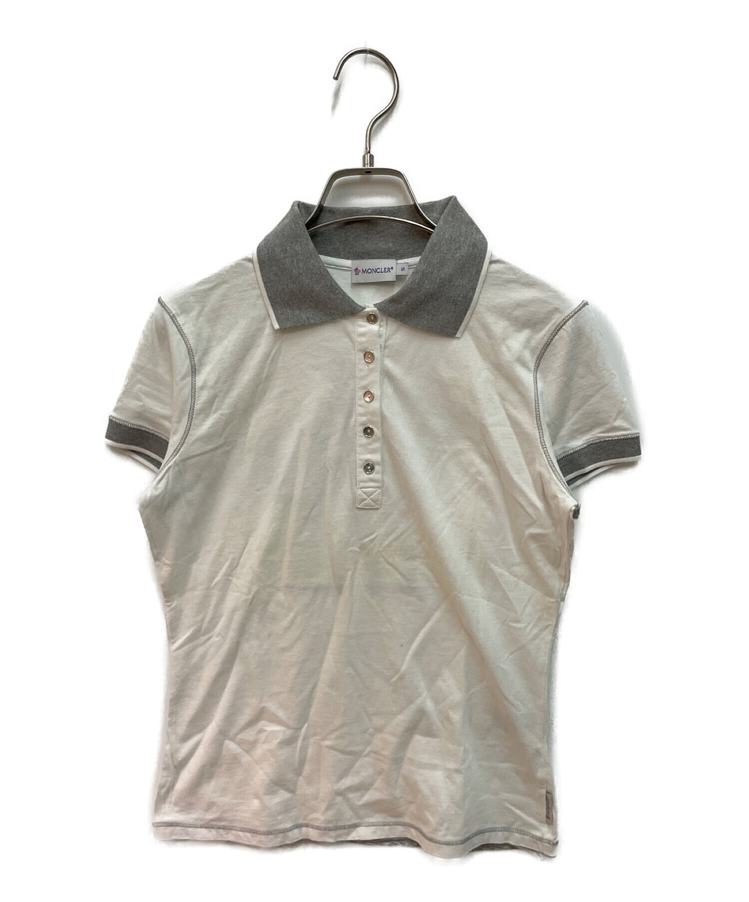 MONCLER (モンクレール) ポロシャツ ホワイト サイズ:SIZE S
