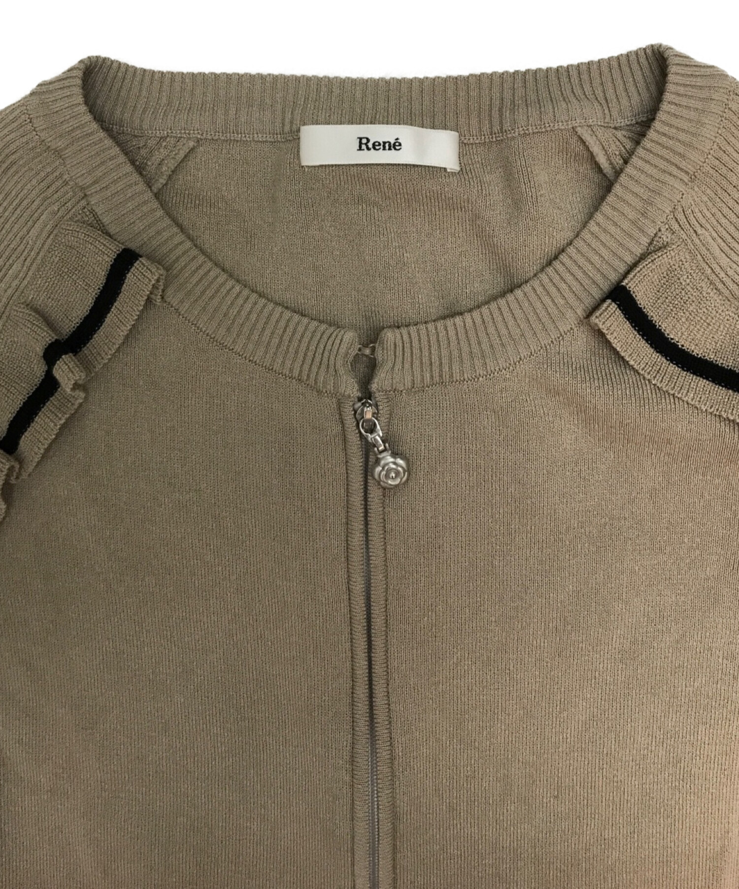 中古・古着通販】Rene (ルネ) ジップカーディガン ピンク サイズ:36 