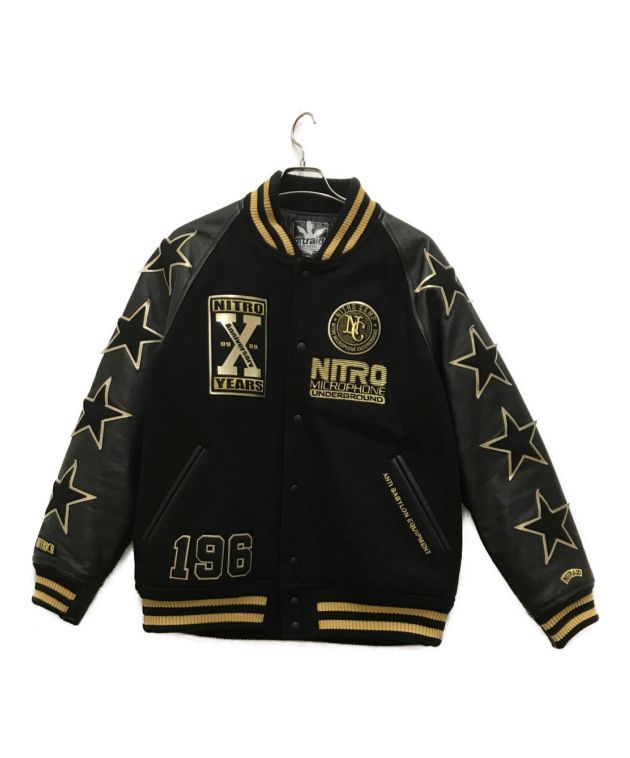 中古・古着通販】nitraid (ナイトレイド) レザー切替スタジャン 