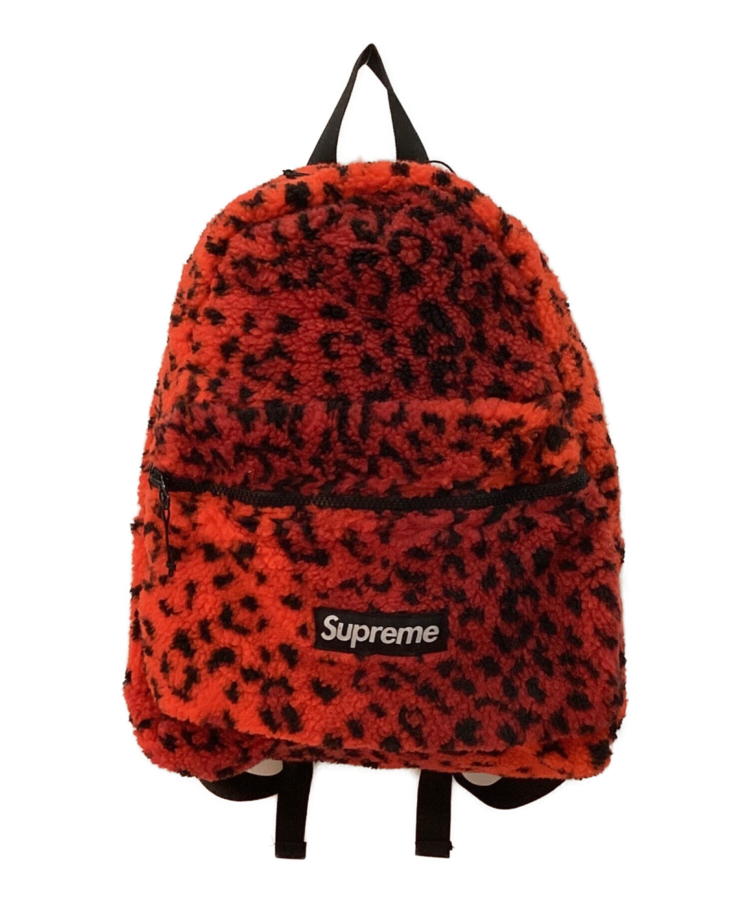 Supreme 2017AW Leopard Fleece Backpack シュプリーム レオパードフリースバックパック リュック バッグ ボア ヒョウ柄 ブラウン【200620】【新古品】【me04】