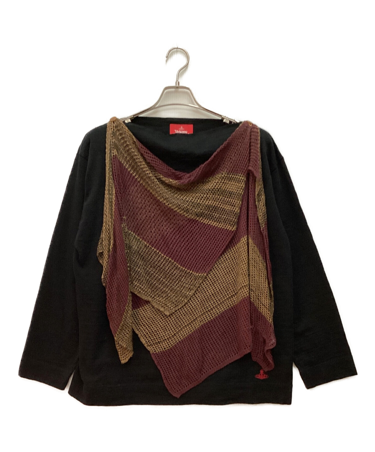 Vivienne Westwood RED LABEL (ヴィヴィアンウエストウッドレッドレーベル) スウェット　裾オーブ刺繍デザインカットソー  ブラック サイズ:00