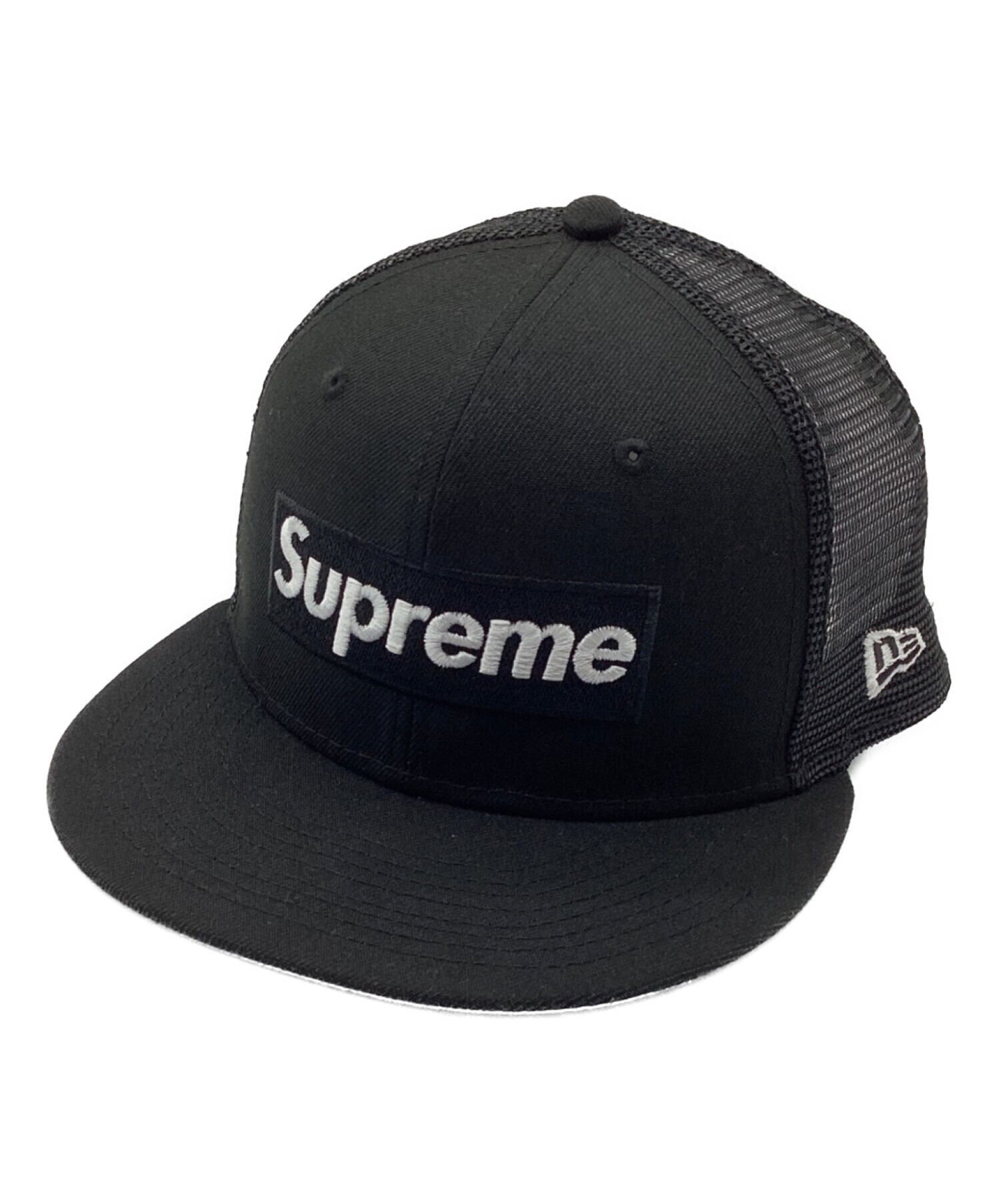 supreme new era 7 3/8 BLACK