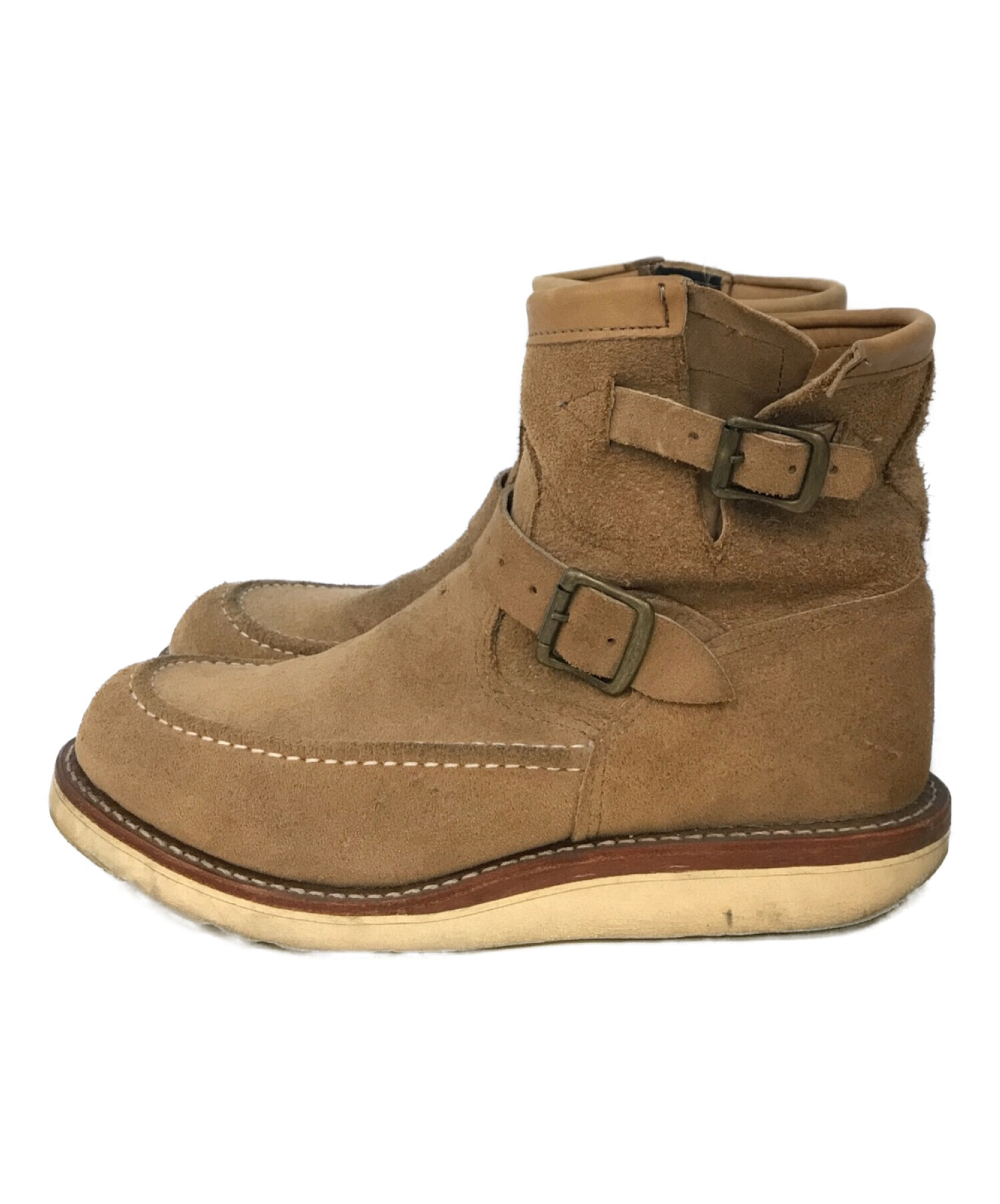 チペワ モックトゥ エンジニアブーツ 28cm スエード 白タグ 90年代