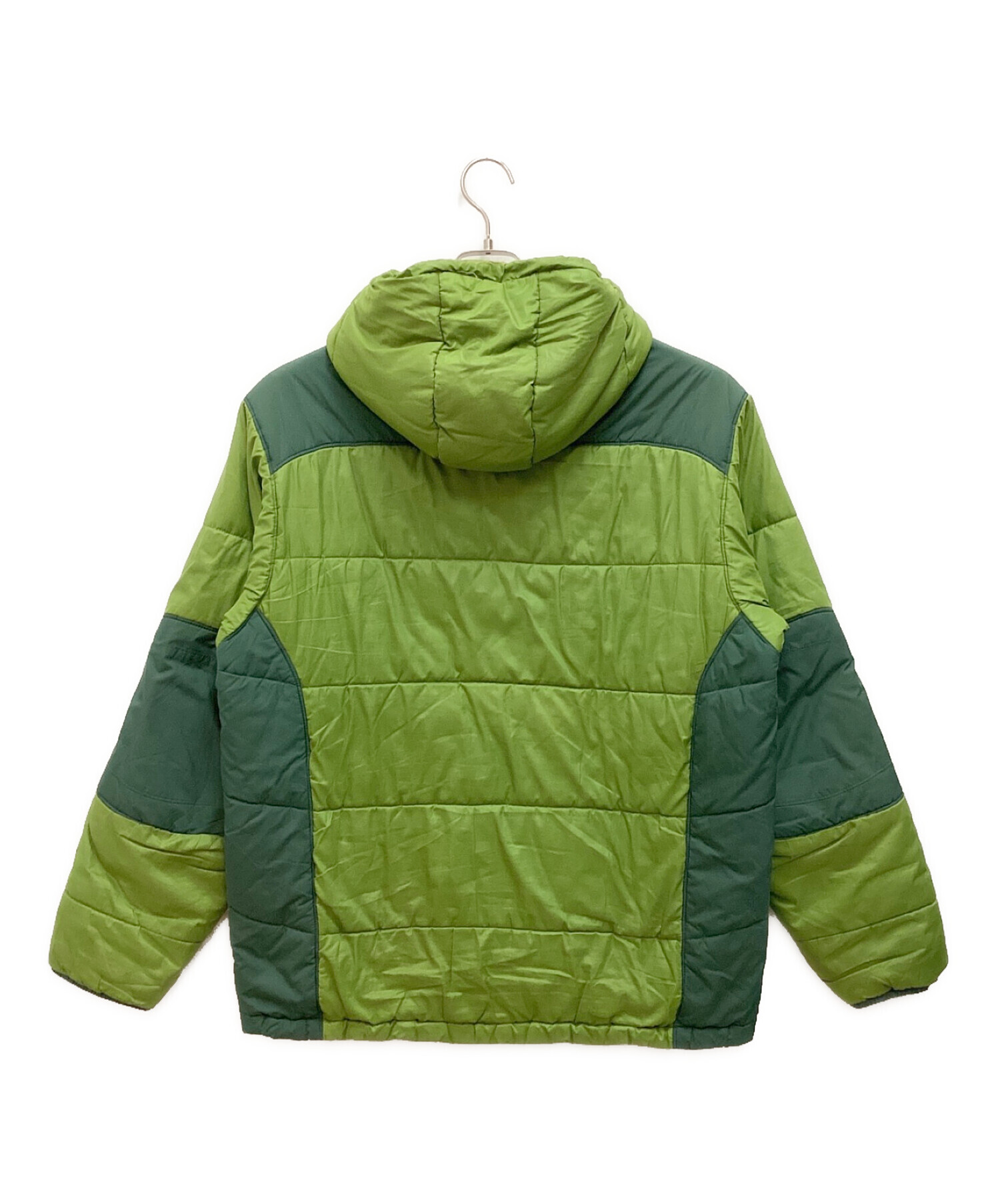 Patagonia 中綿ジャケット フード付き 緑 ダスパーカー 濃かっ