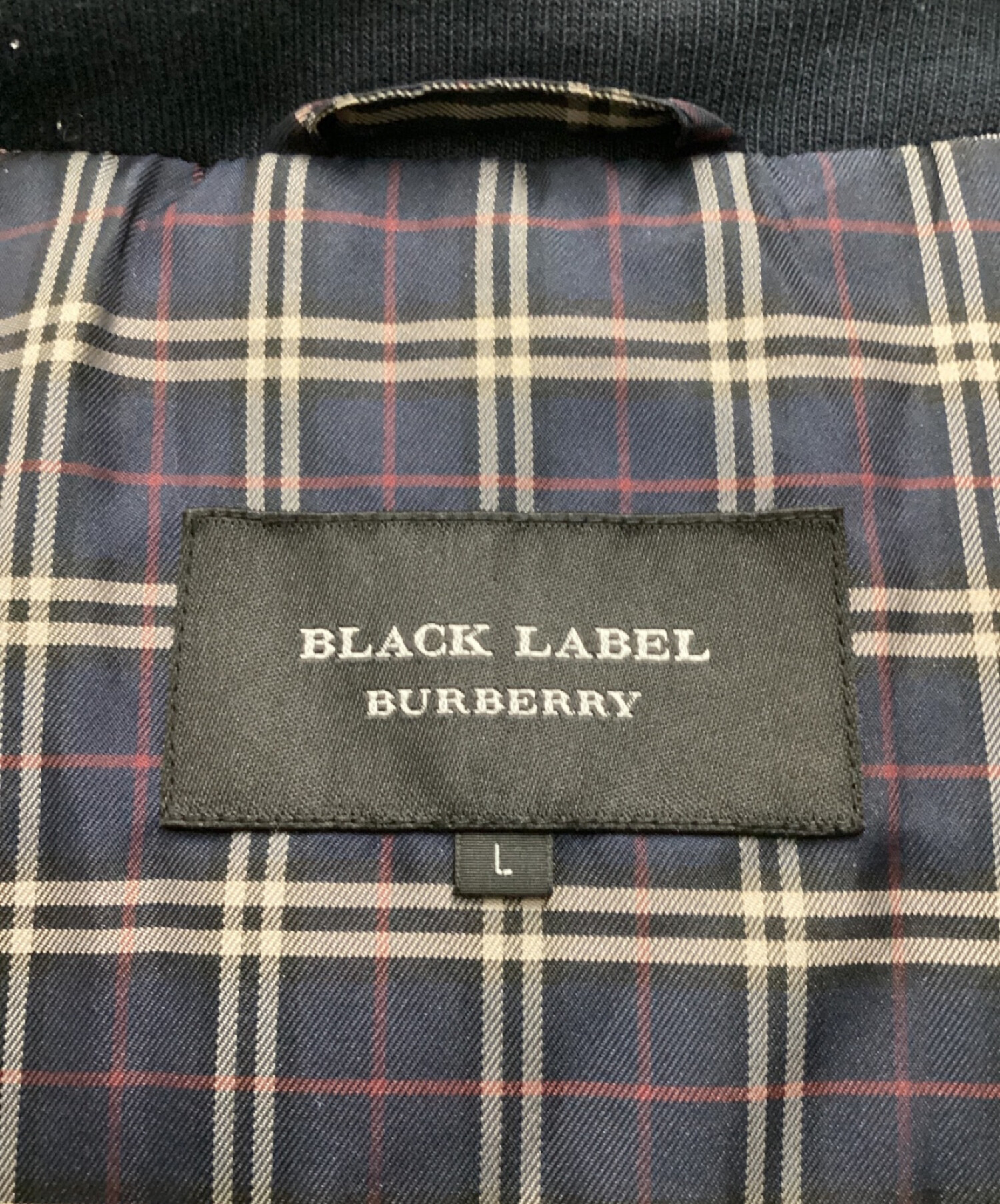 BURBERRY BLACK LABEL (バーバリーブラックレーベル) ライナー付きダウンジャケット ネイビー サイズ:L