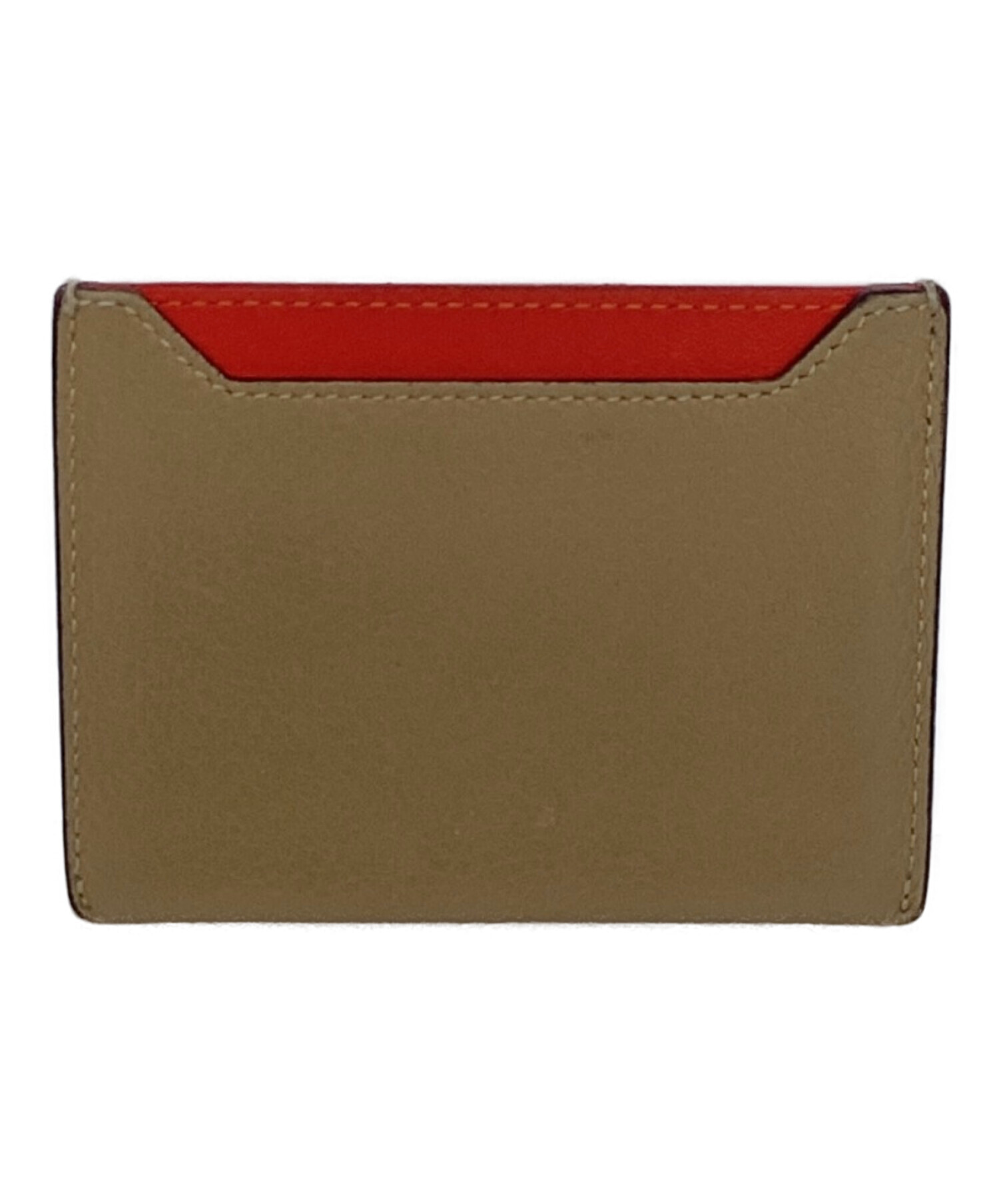 中古・古着通販】CELINE (セリーヌ) カードケース ベージュ×オレンジ 