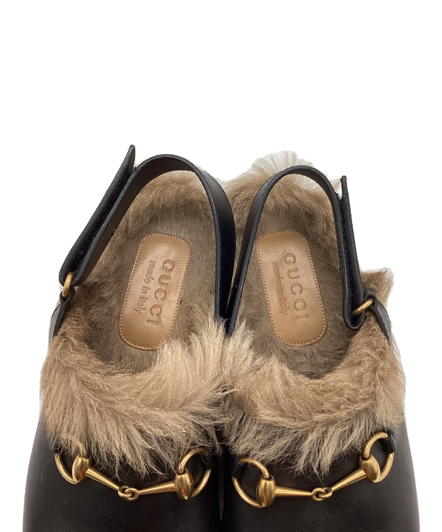 中古・古着通販】GUCCI (グッチ) ファーサンダル サボ ビット スタッズ 