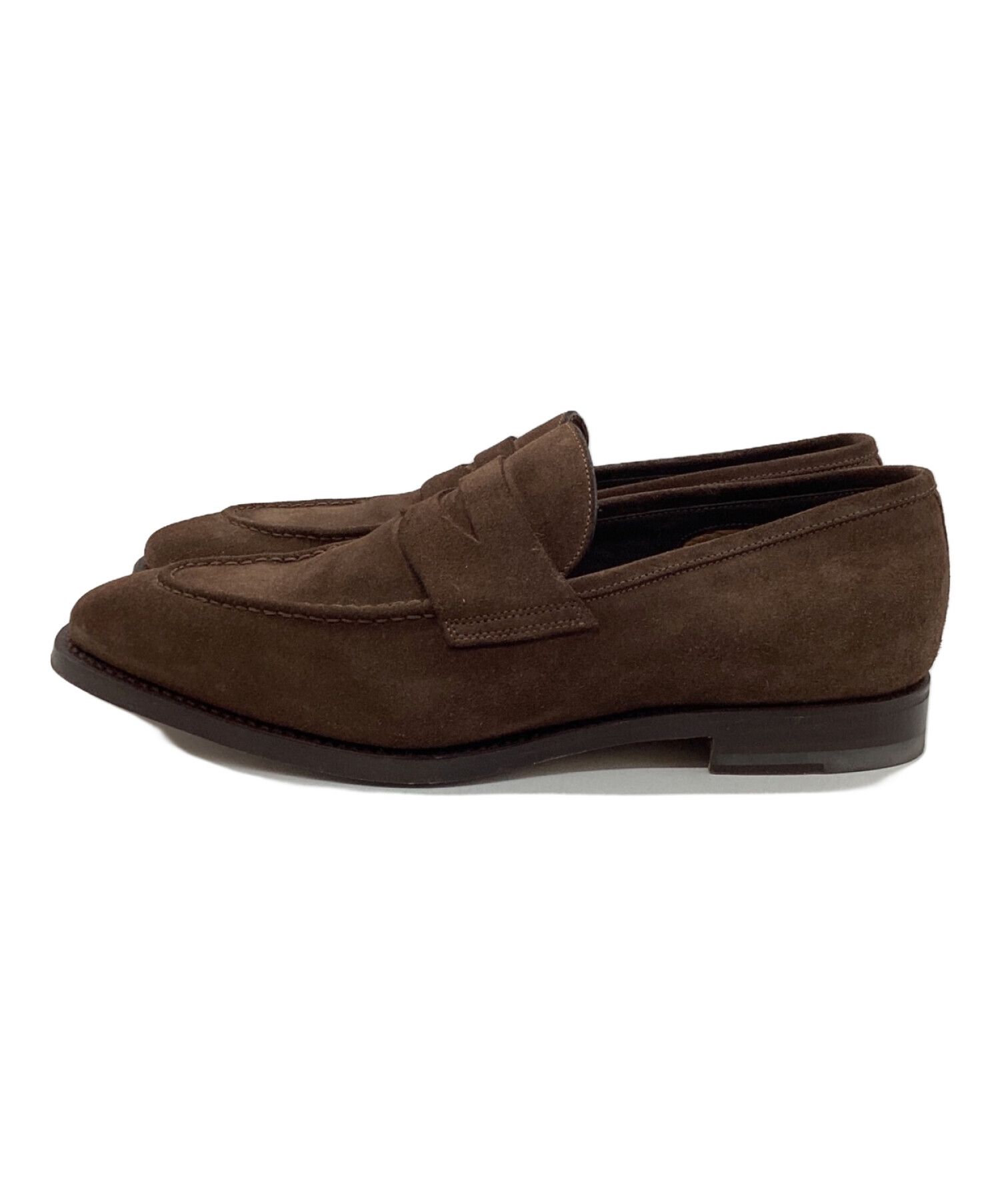 中古・古着通販】Santoni (サントーニ) スウェードローファー ブラウン 