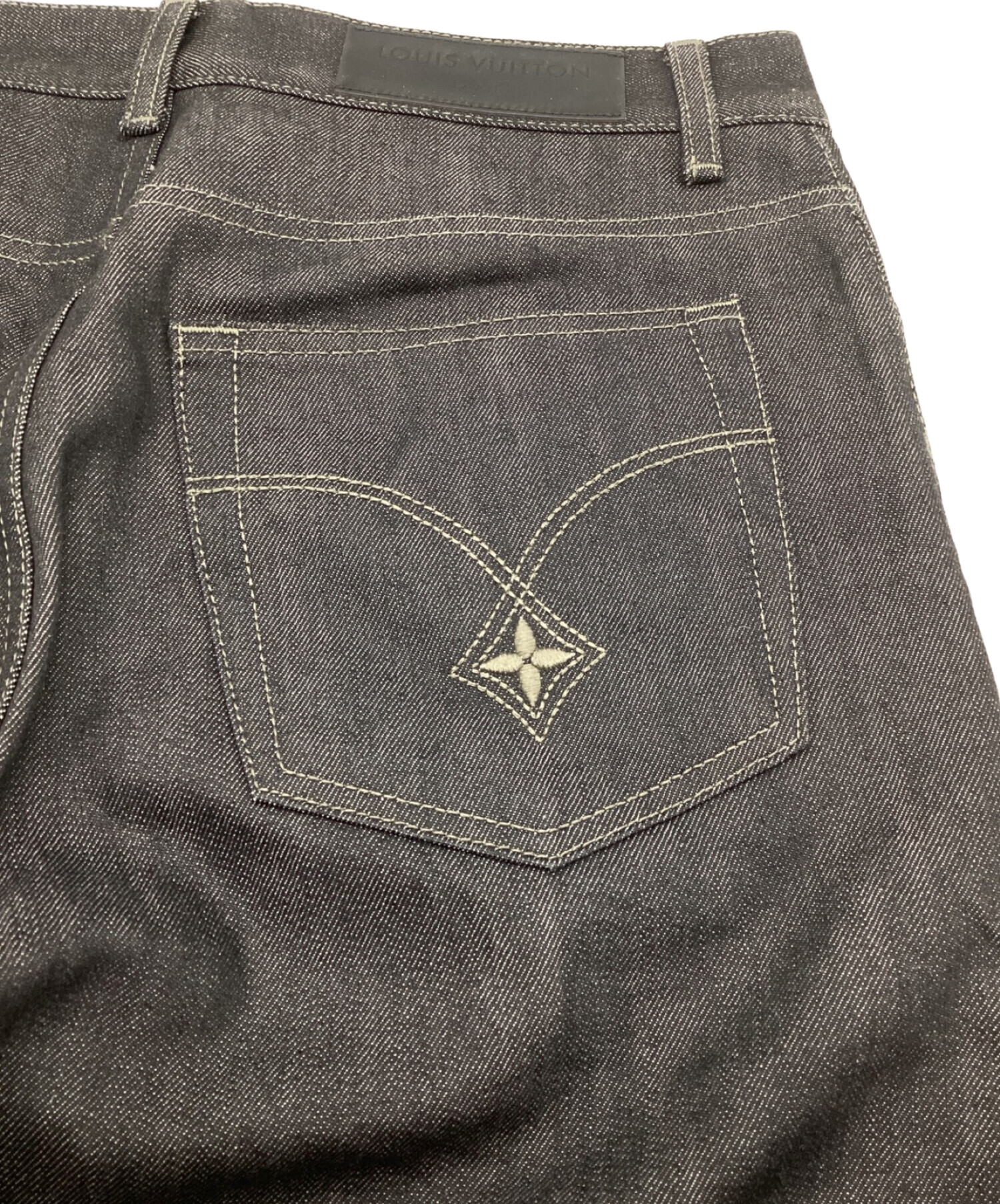 LOUIS VUITTONモノグラム刺繍デニムパンツ40