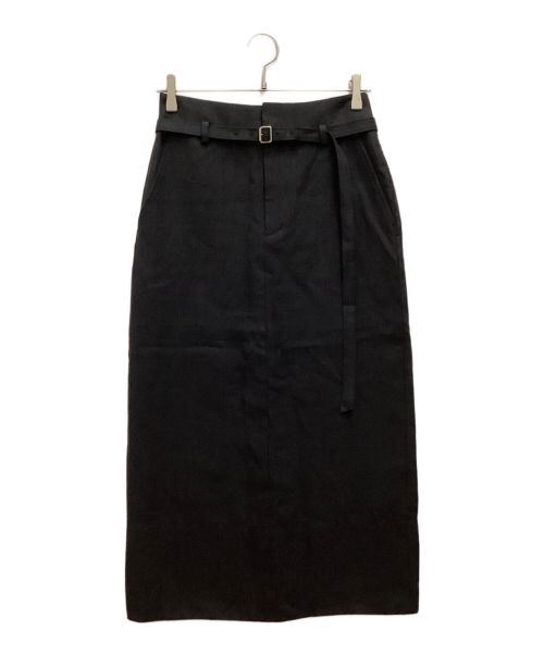 中古・古着通販】EBURE (エブール) リネンベルテッドタイトスカート 