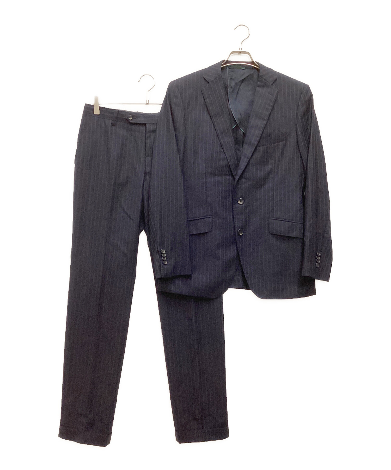 Brooks Brothers グレー ストライプ パンツスーツ ロロピアーナ Brooks Brothers グレー ストライプ パンツスーツ ロロピアーナ 中古