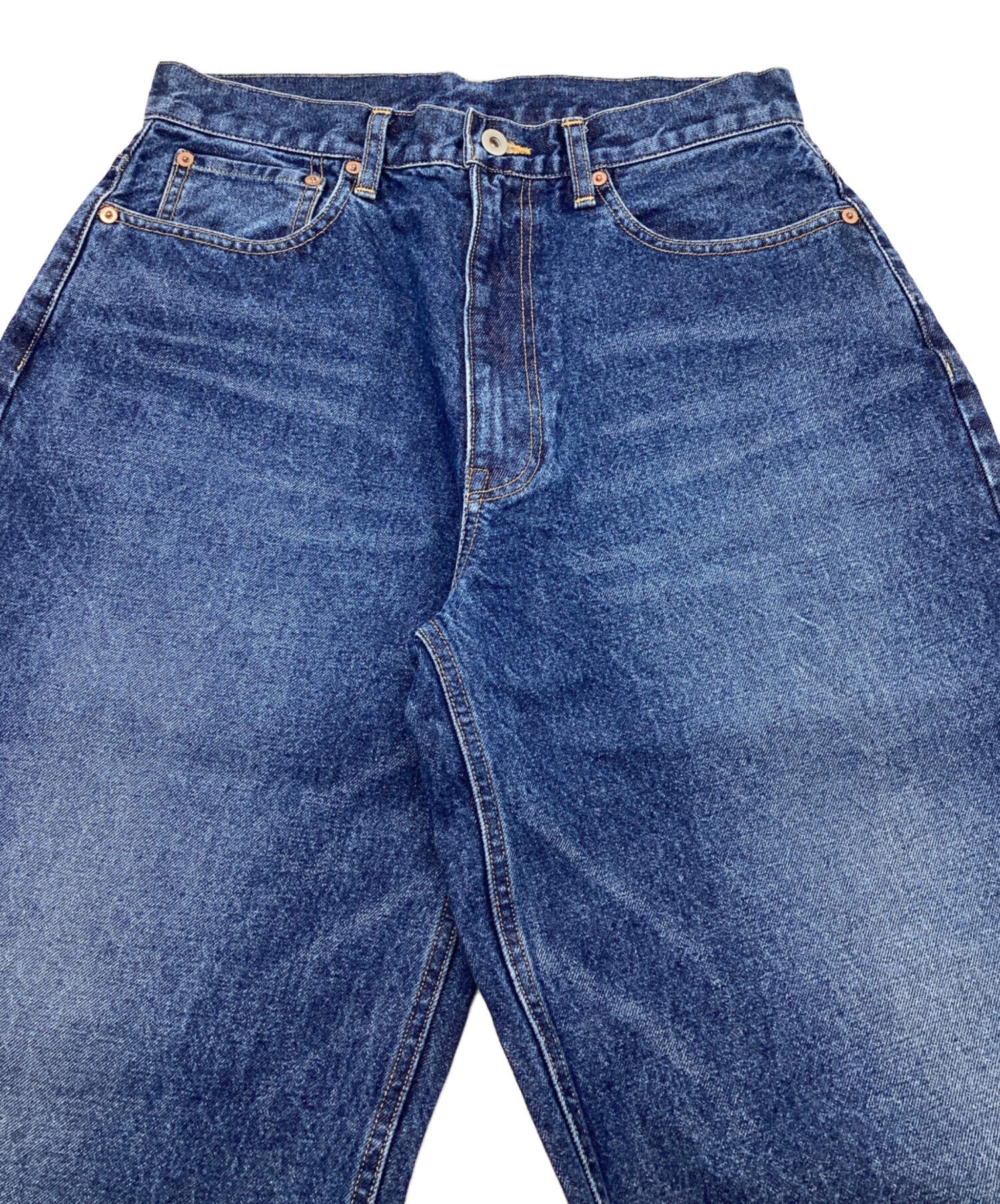 中古・古着通販】SEESEE (シーシー) デニムパンツ ウォッシュドブルー 