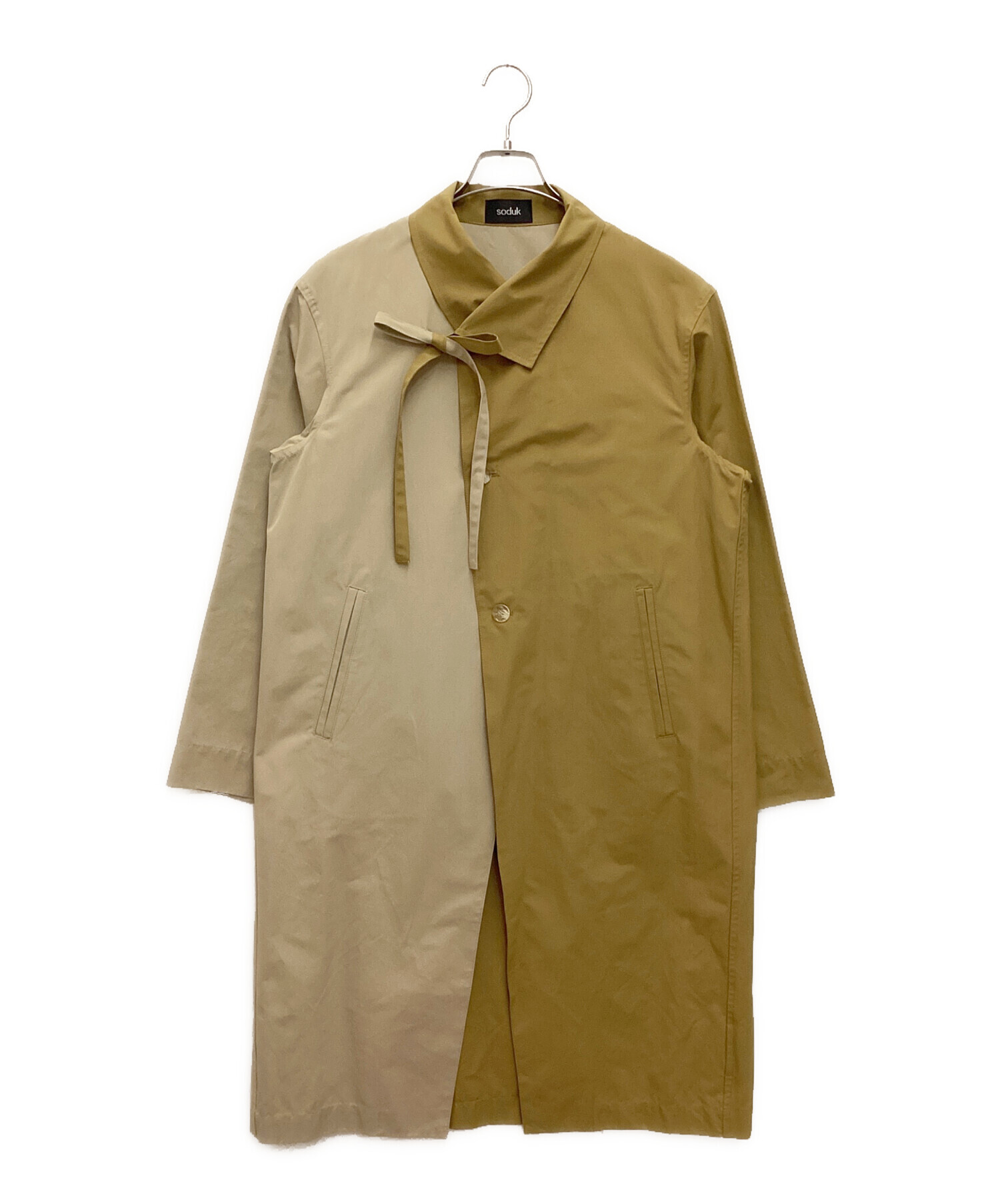 中古・古着通販】soduk (スドーク) リボンシャツトレンチコート  