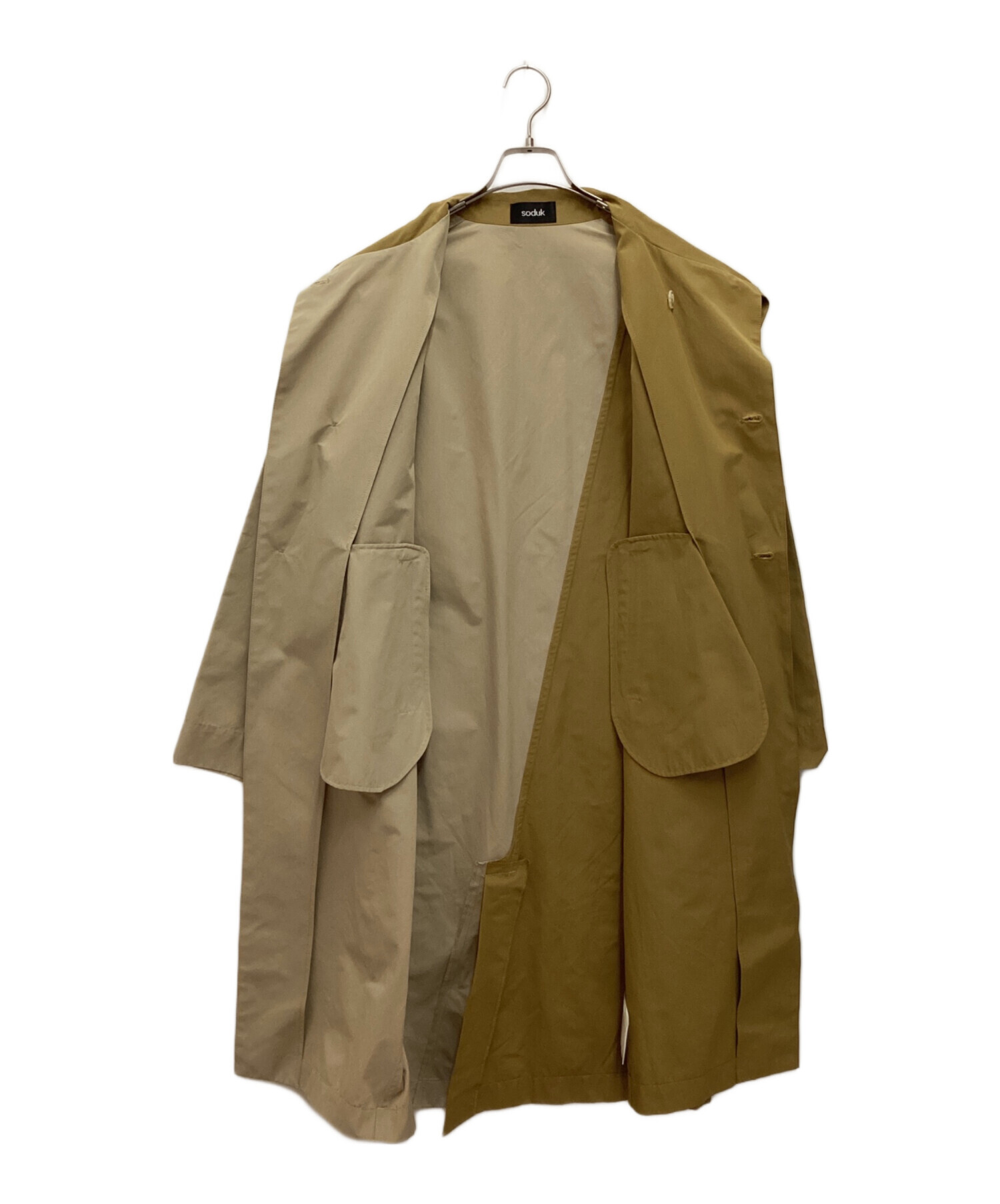 中古・古着通販】soduk (スドーク) リボンシャツトレンチコート  