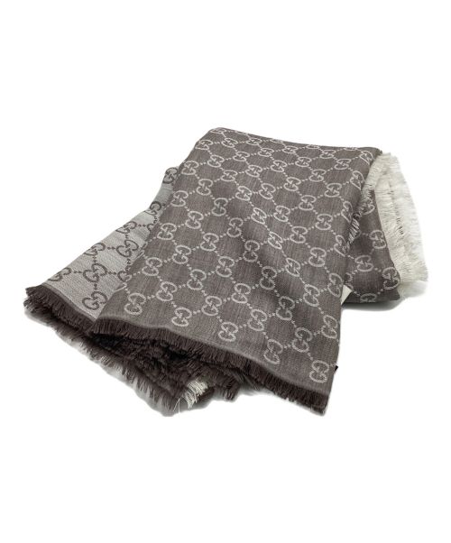 中古・古着通販】GUCCI (グッチ) GG柄大判ウールシルクストール 