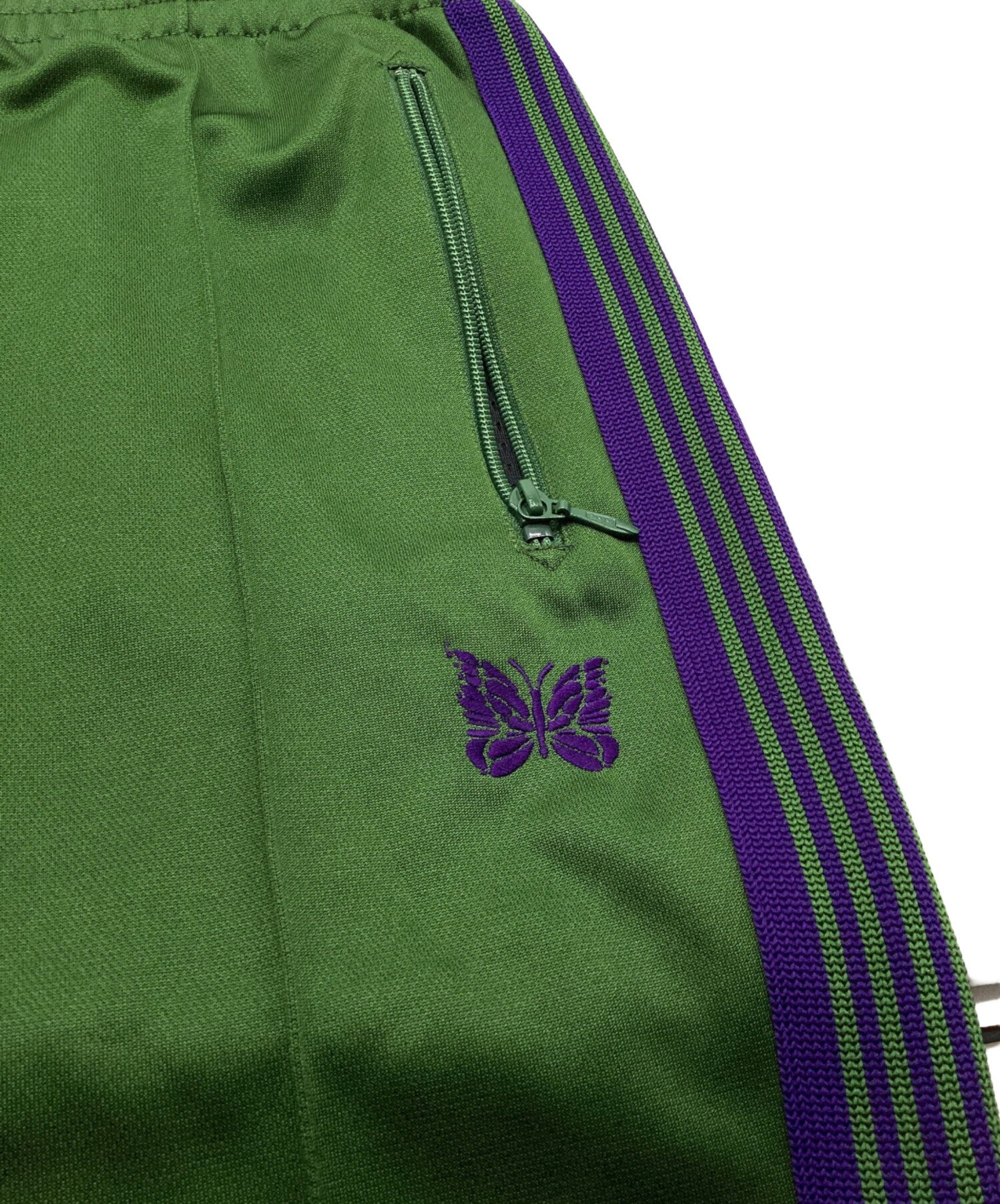 L ナローグリーンパープルneedles トラックパンツ