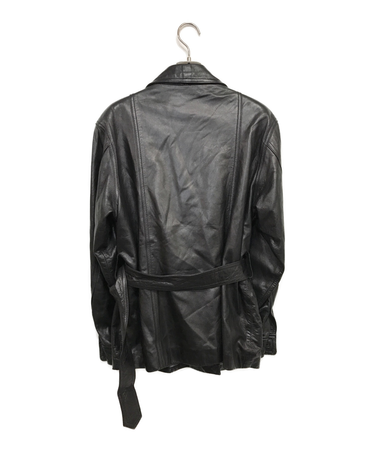 GIANNI VALENTINO (ジャンニバレンチノ) ヴィンテージレザージャケット ブラック サイズ:記載なし