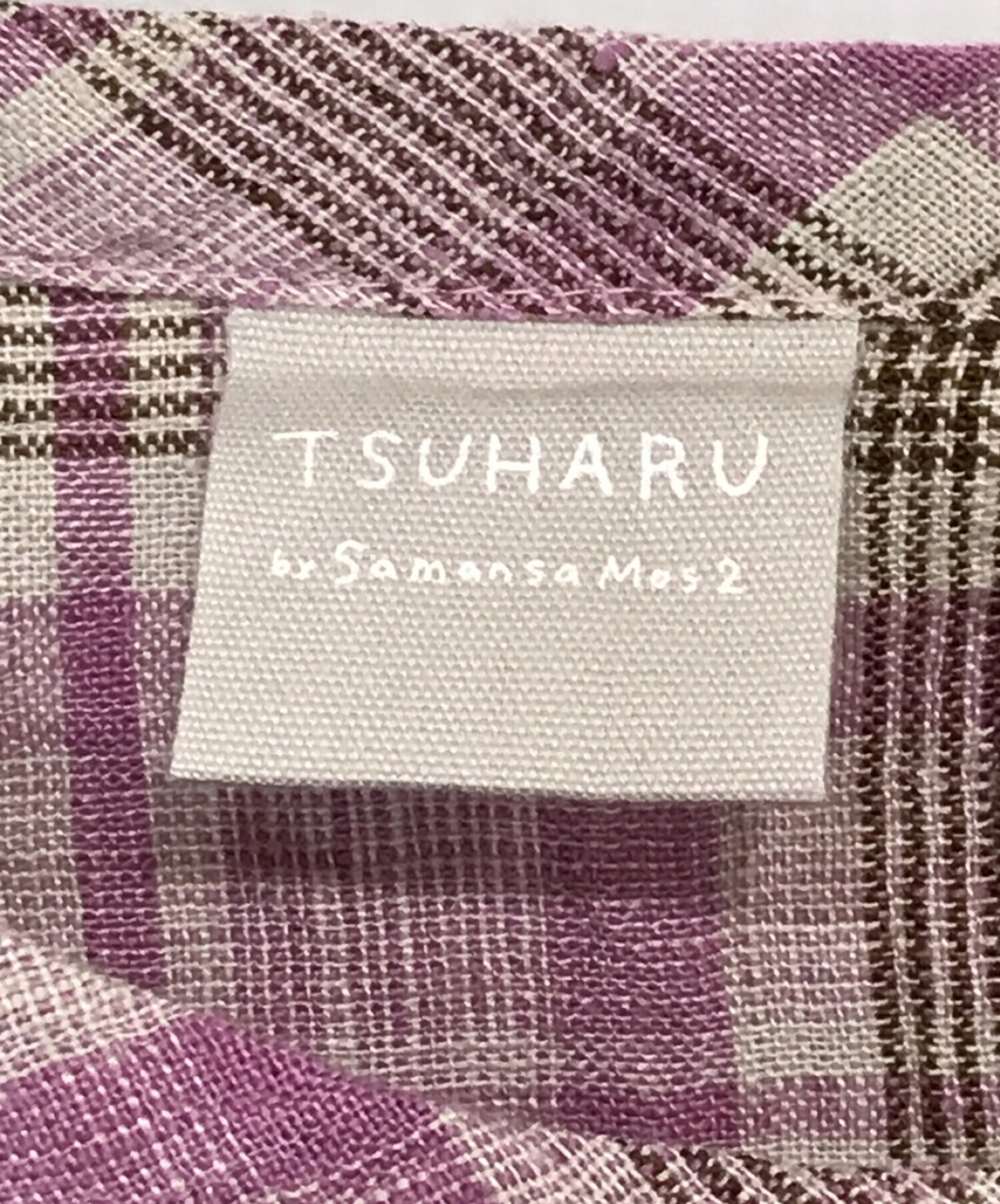 TSUHARU by samansa Mos2 (ツハル バイ サマンサモスモス) チェック切替フリルワンピース ピンク サイズ:-