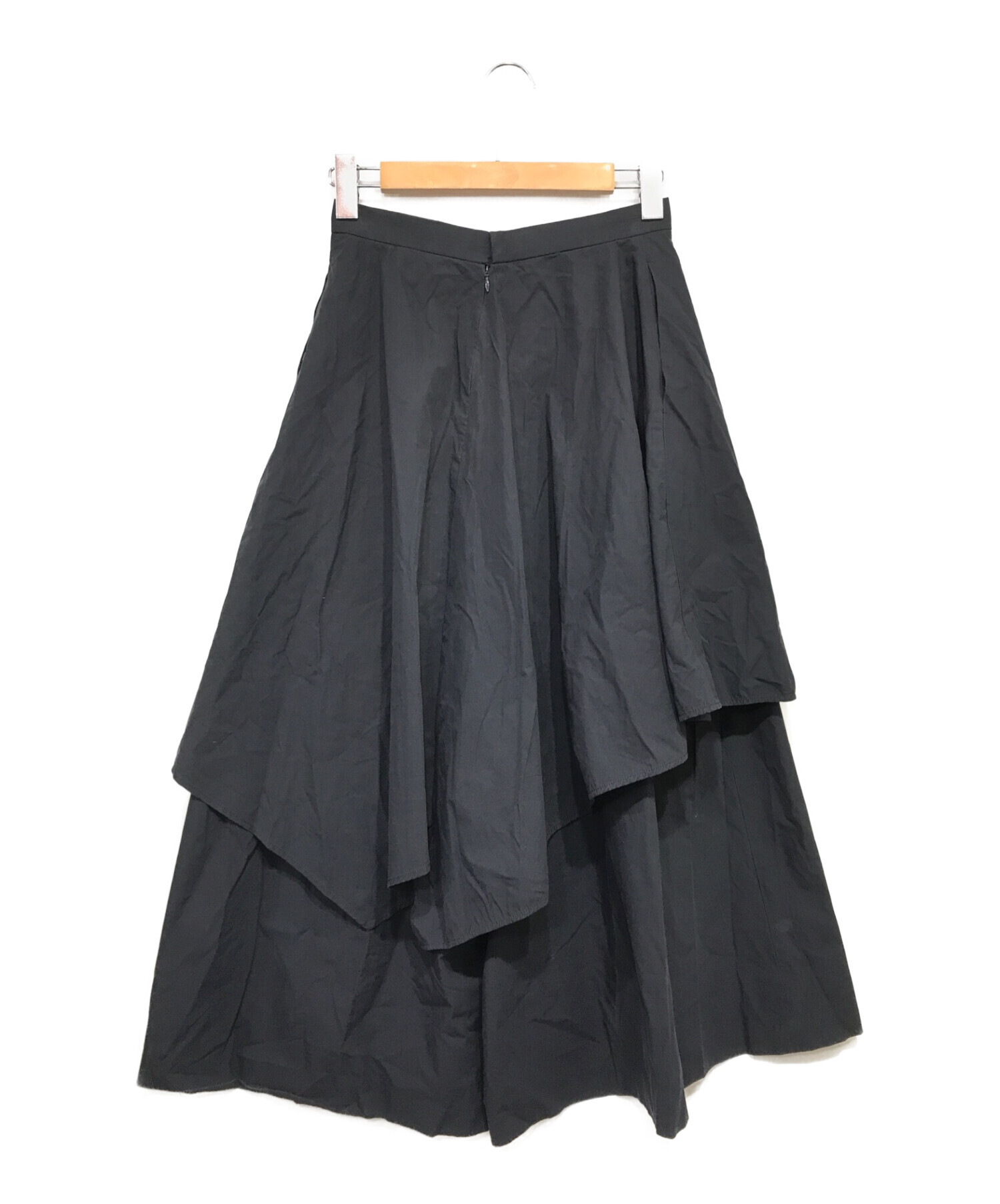 ENFOLD (エンフォルド) ランダムフレア スカートパンツ ネイビー サイズ:38
